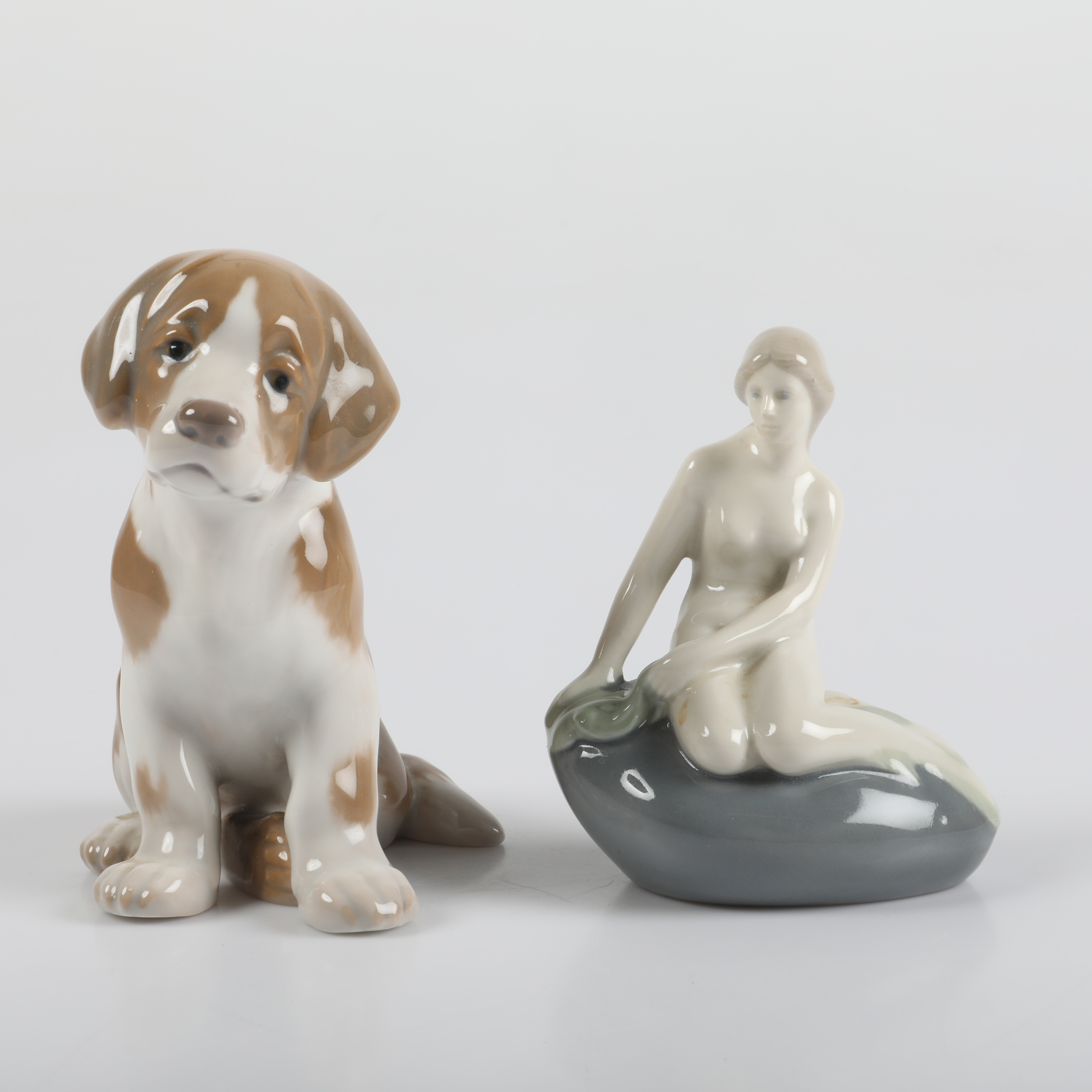 FIGURINER, 2 stycken, porslin, bl. a. Bing & Gröndahl, Danmark.