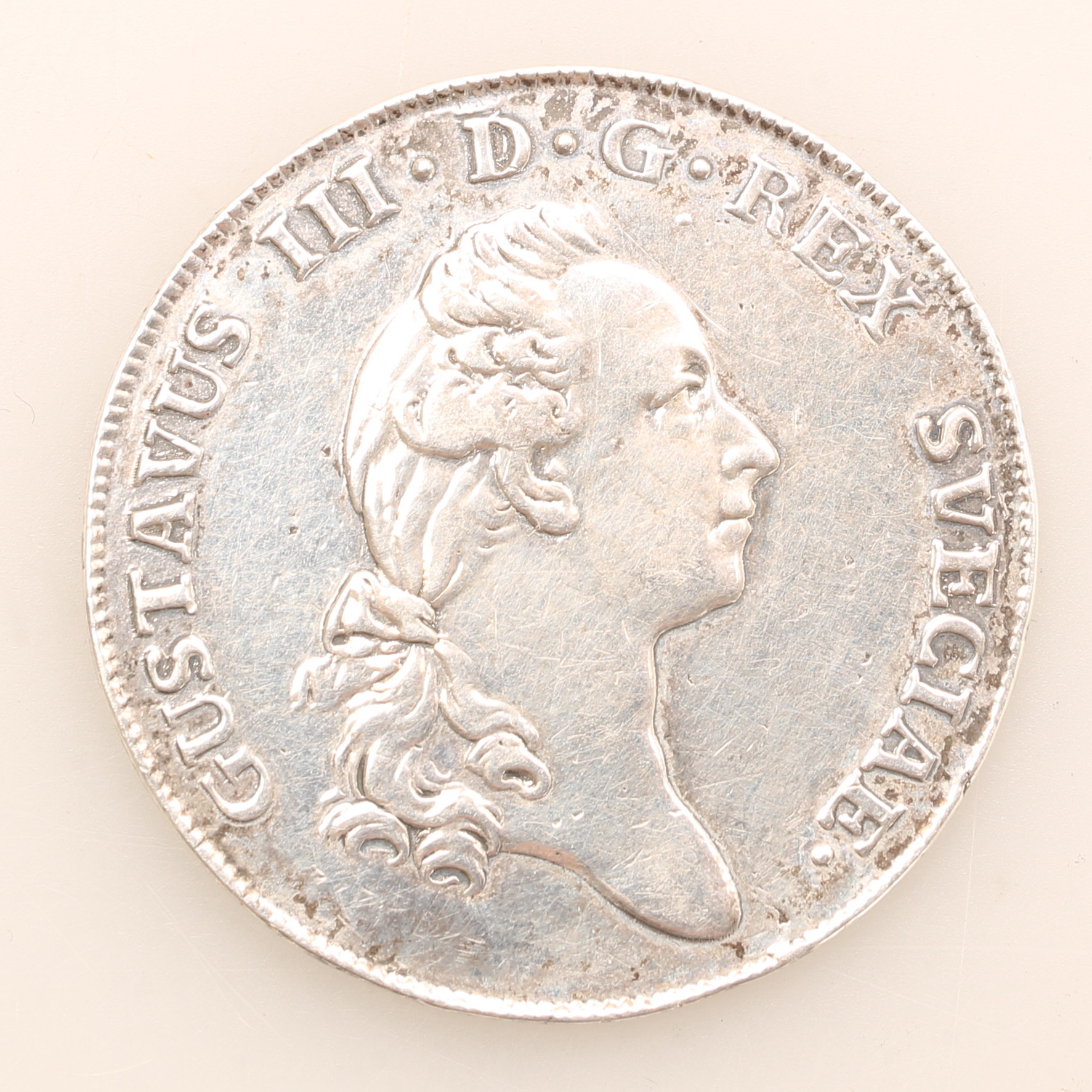 MYNT, silver, Gustav III, 2/3 riksdaler, 1776.