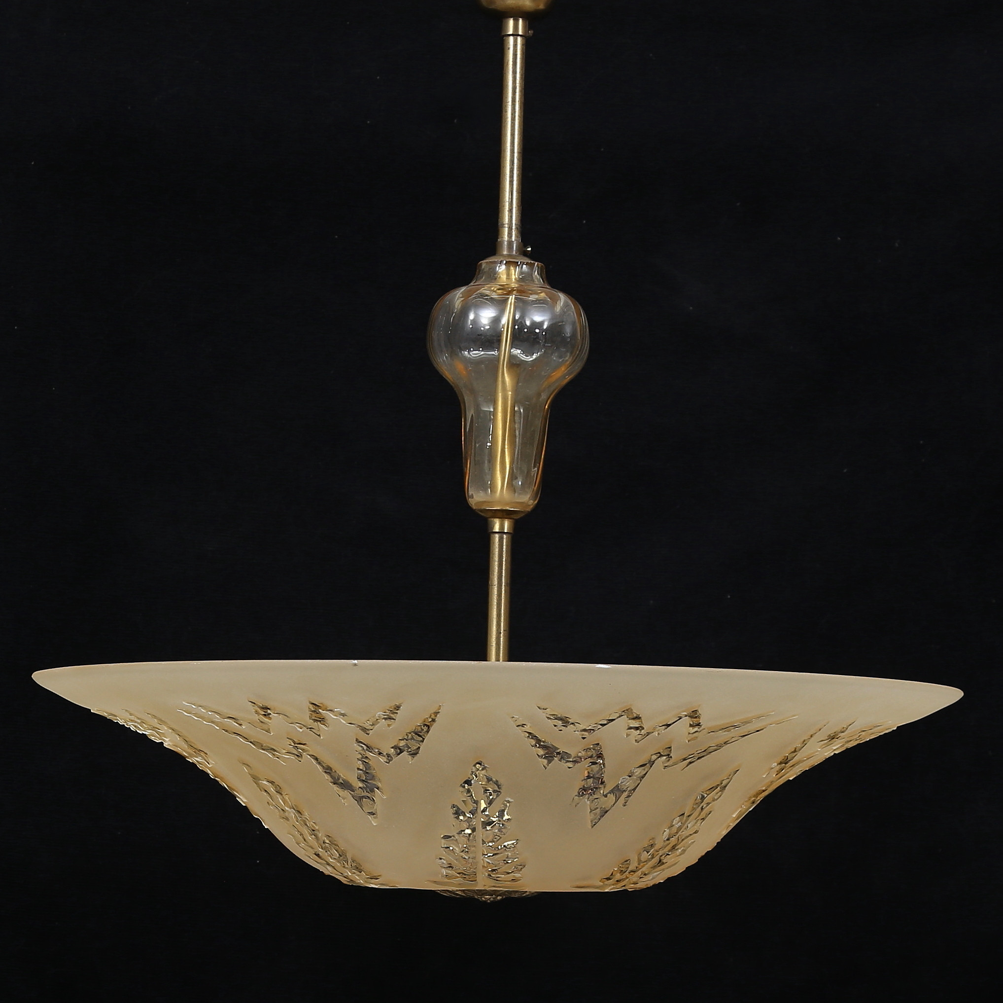 TAKLAMPA, Swedish Modern, möjligen Orrefors.