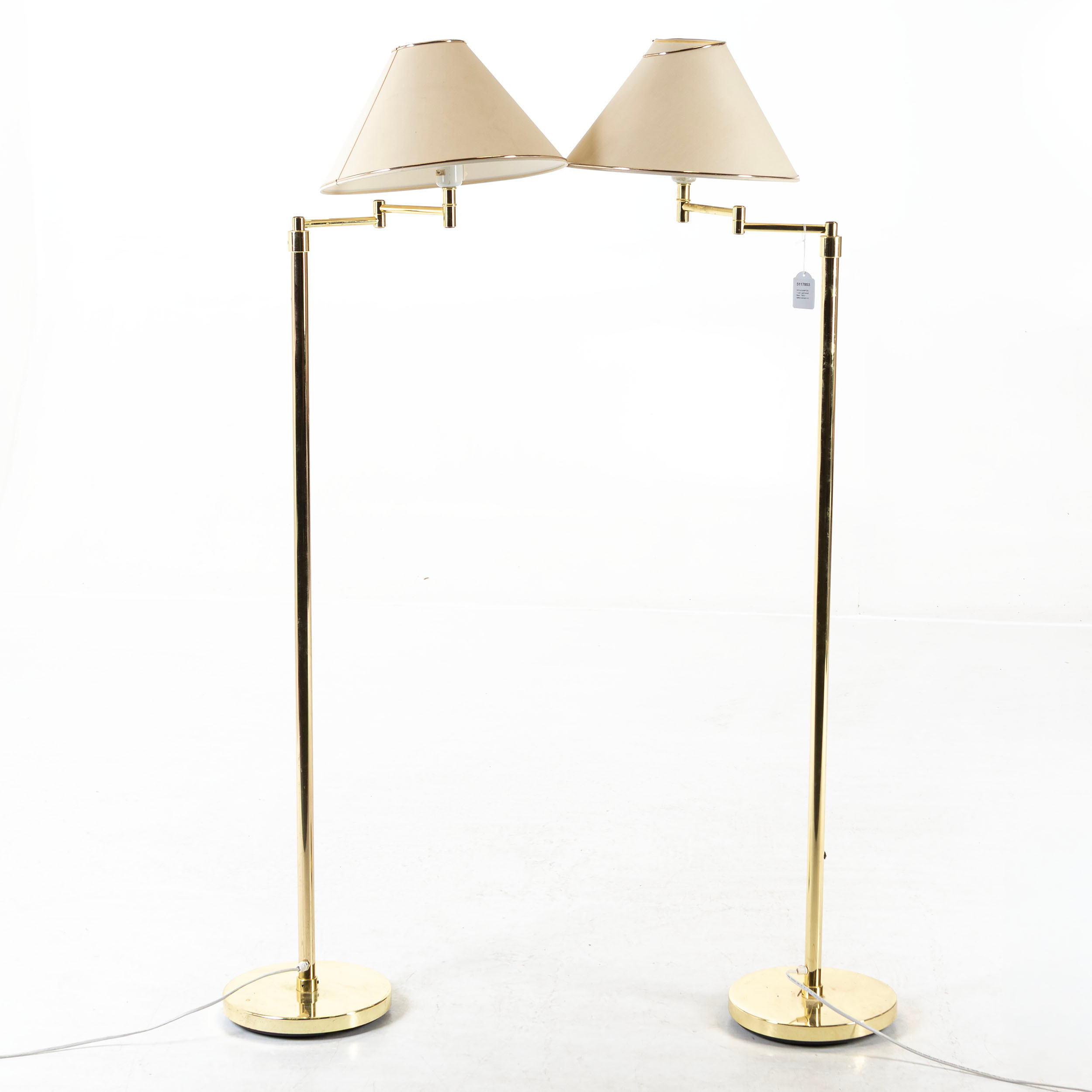 GOLVLAMPOR, 1 par, gulmetall, Ikea, 1900 - talets senare tid.