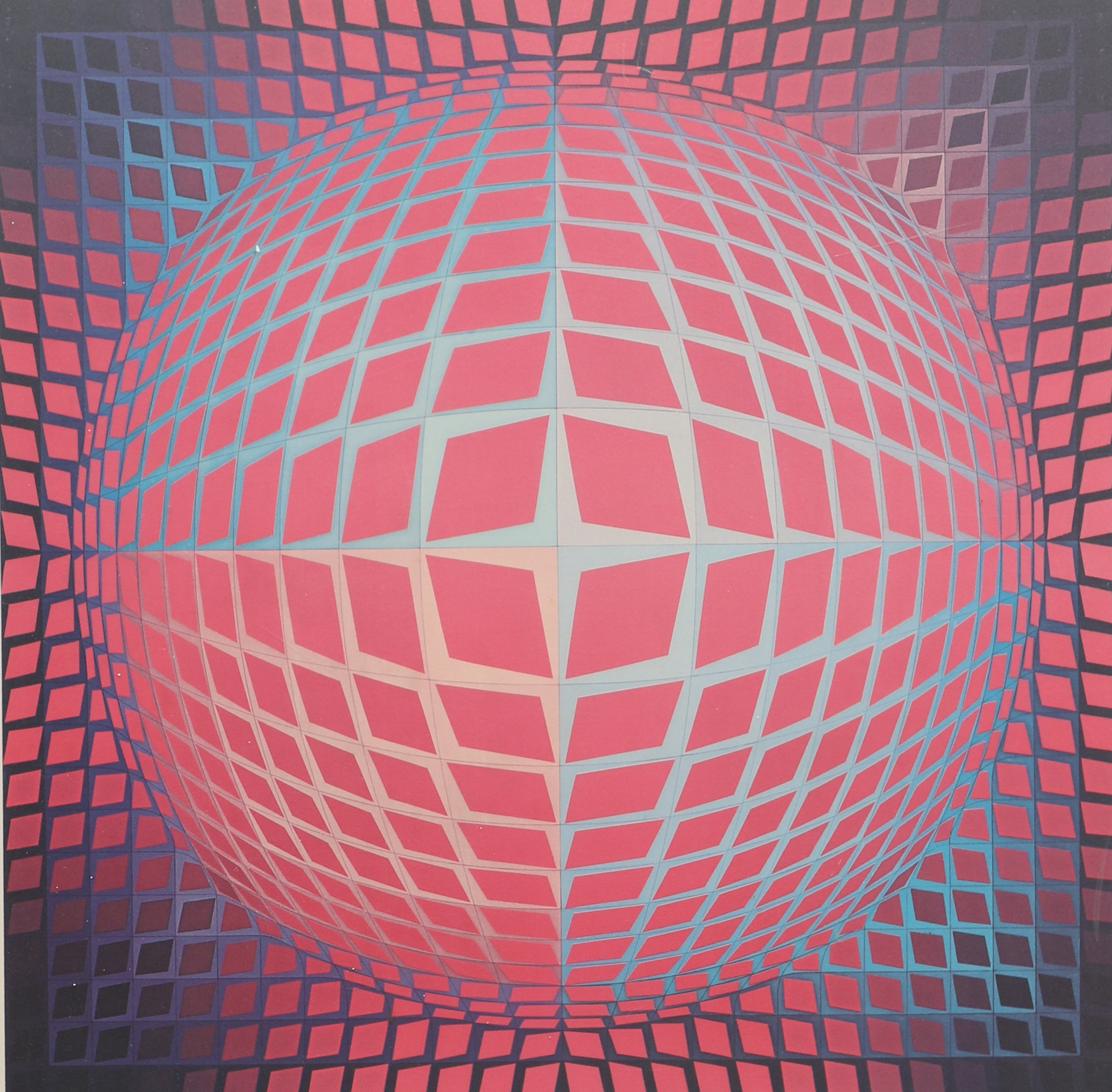 VICTOR VASARELY. Efter. Reproduktion, "Vega-Kontosh" 1971, Sharewood Reproductions Inc.