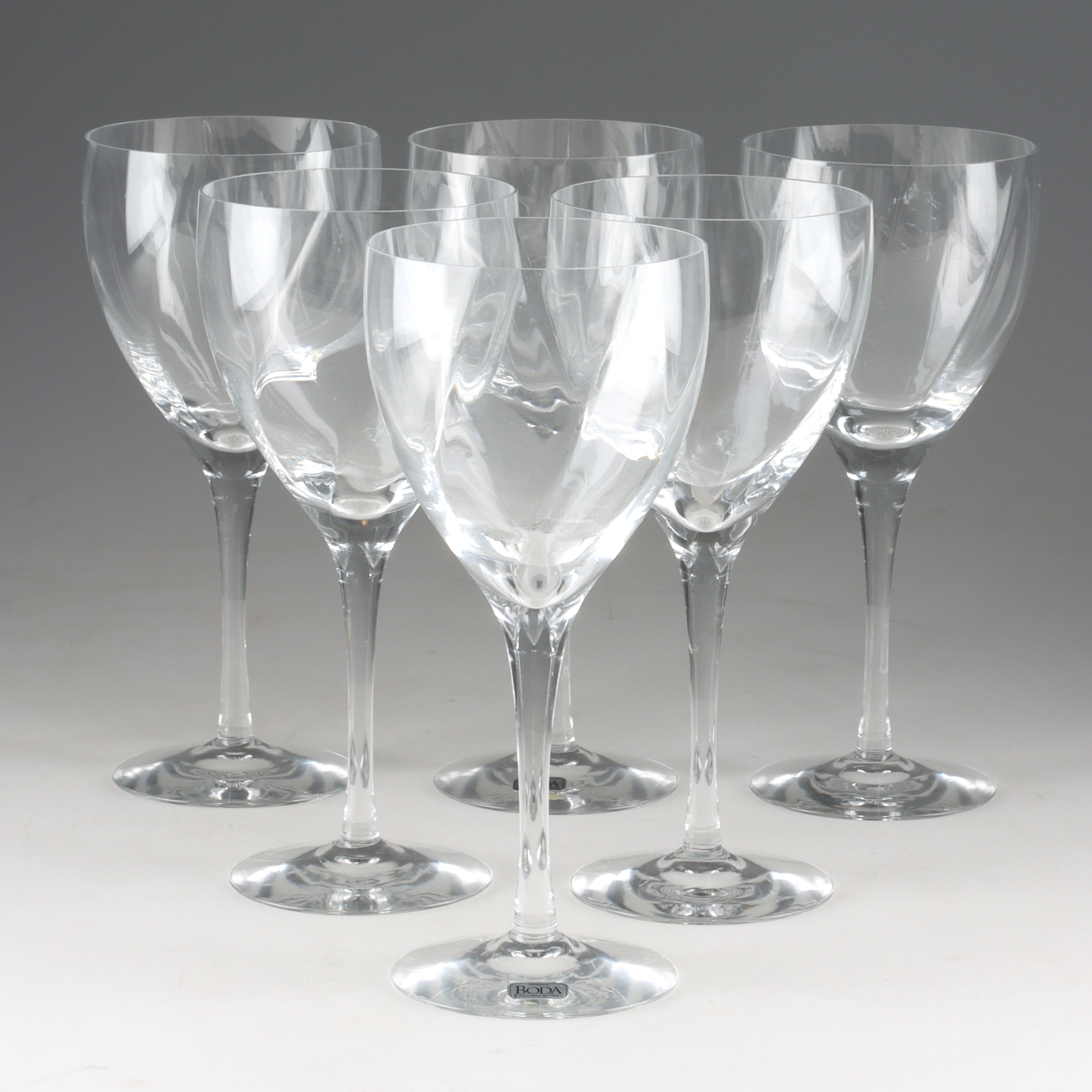 BERTIL VALLIEN. Vinglas, 6 st, "Chateau", glas, Kosta Boda.
