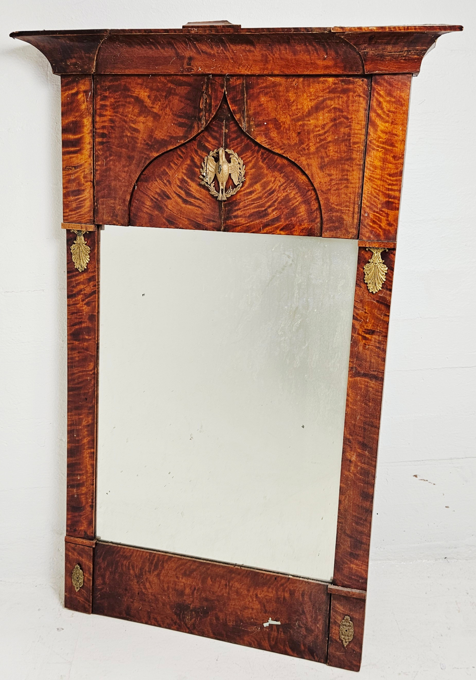 SPEGEL, mahogny, Karl Johan, 1800-tal.