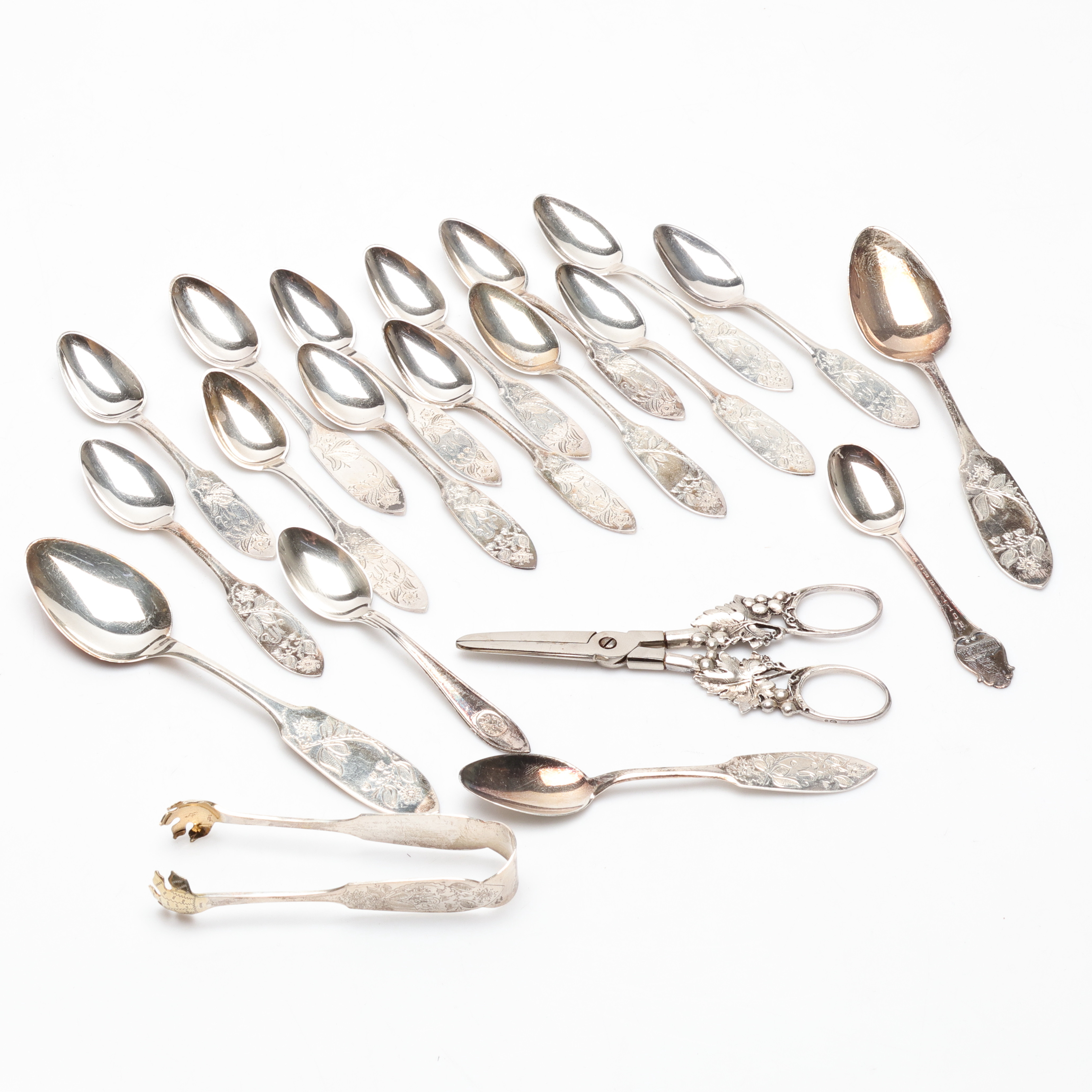 SILVER, 20 delar, total vikt ca. 308 gram.