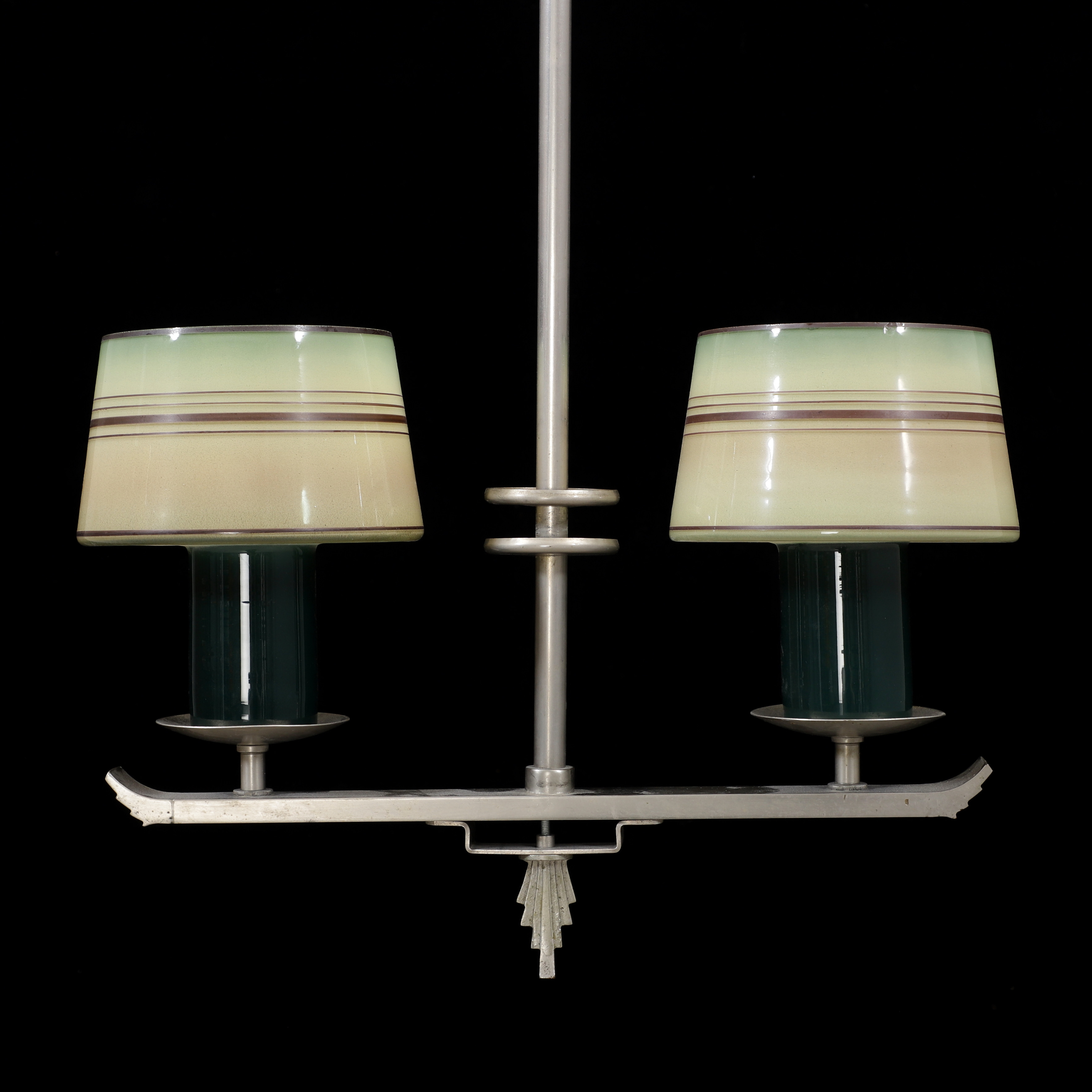 TAKLAMPA, art deco, glas/metall, 1930-tal.
