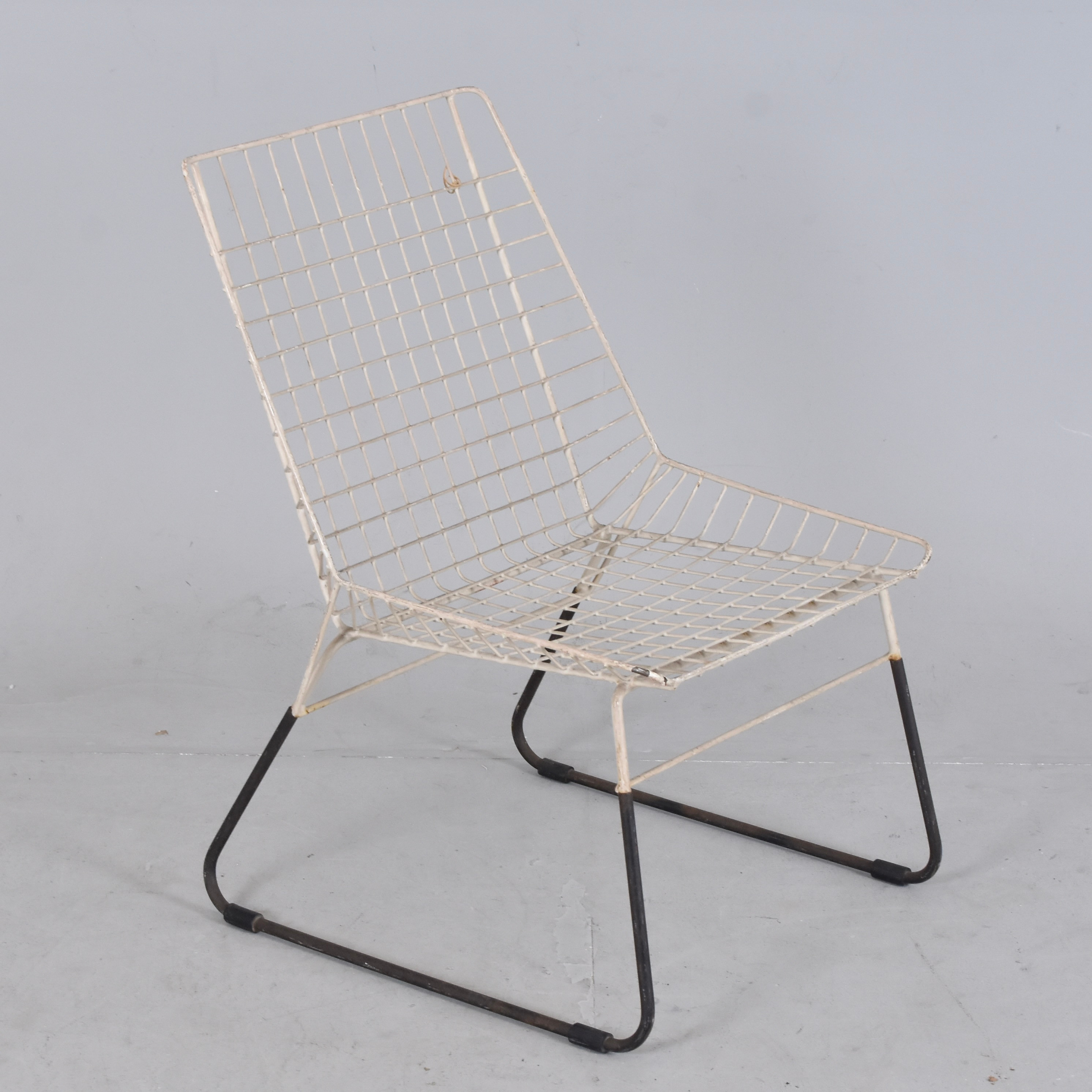 CEES BRAAKMAN. stol, plastöverdragen ståltråd, "Flamingo".