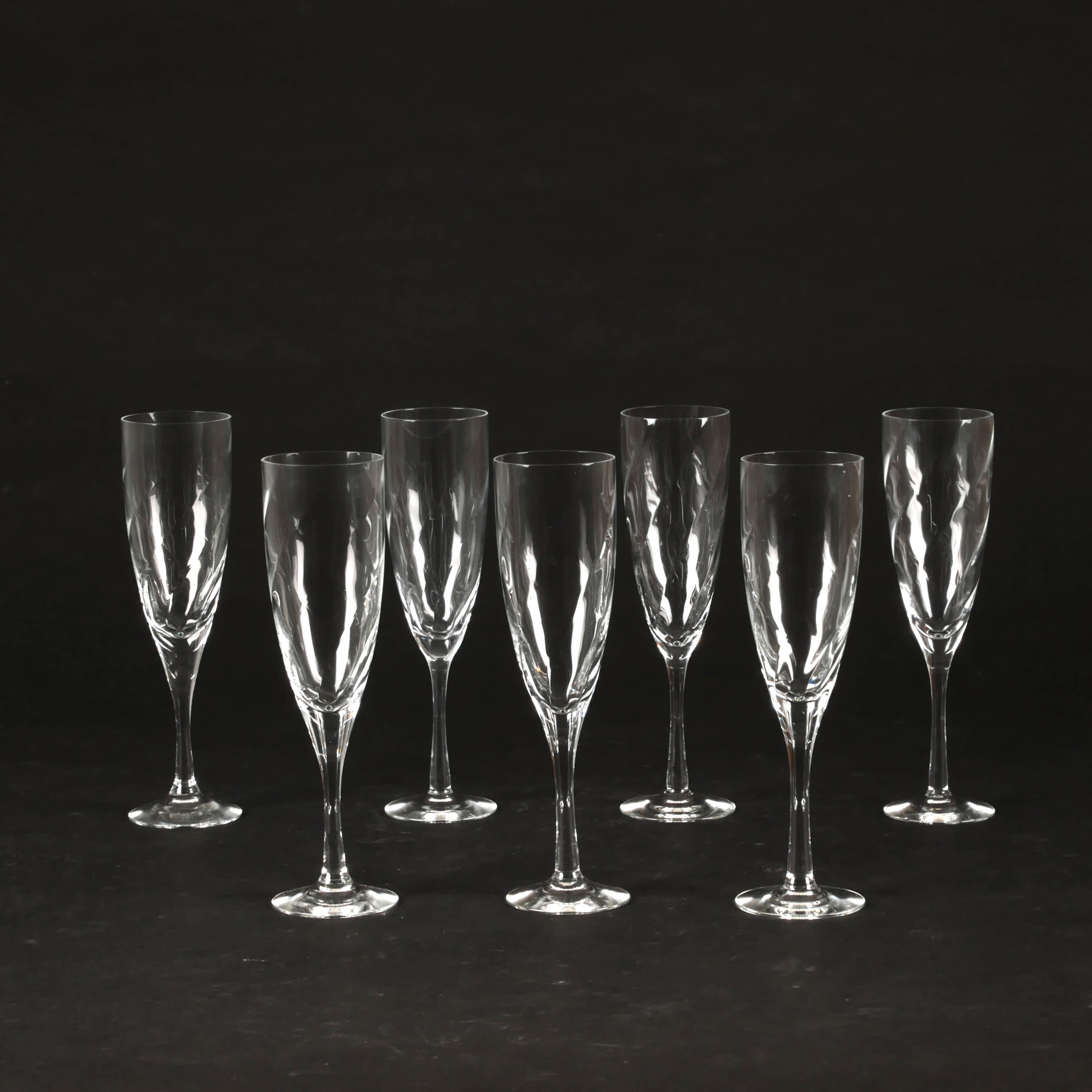 BERTIL VALLIEN. Champagneglas, 7 st, "Chateau", Kosta Boda.