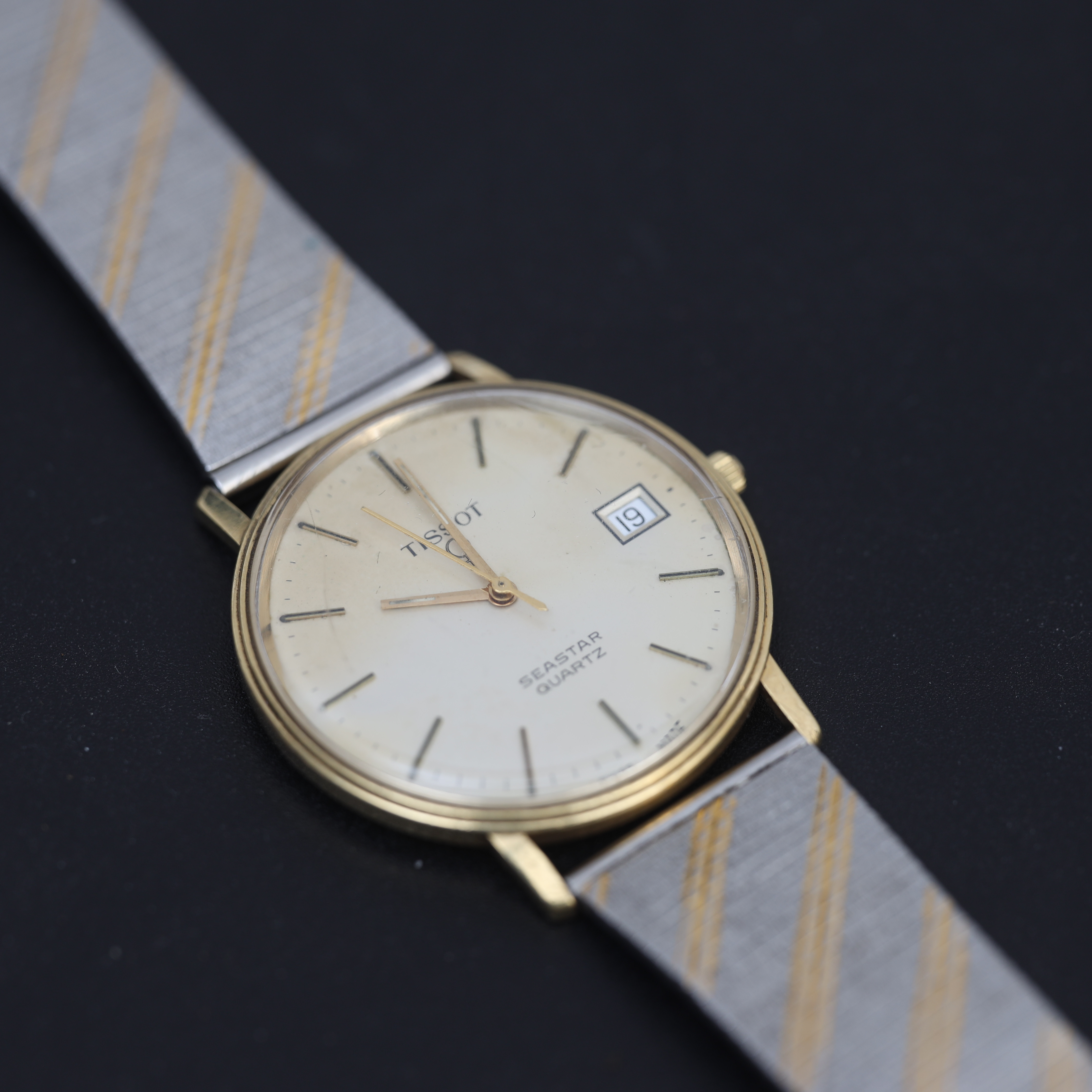 ARMBANDSUR, Tissot, Seastar Quartz, 18k guld.