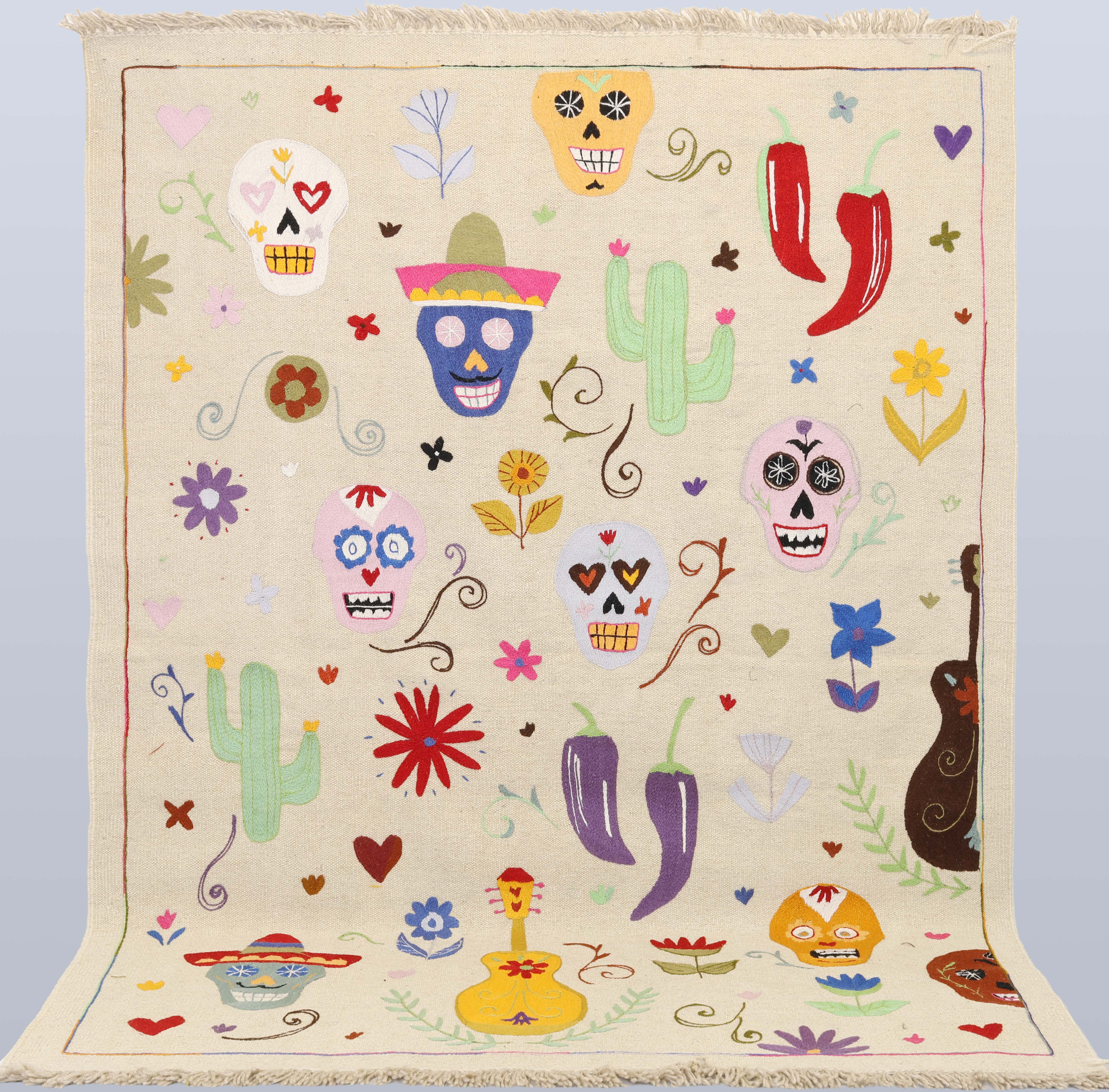 MATTA, Kelim med handbroderi, cirka 207 x 159 cm.