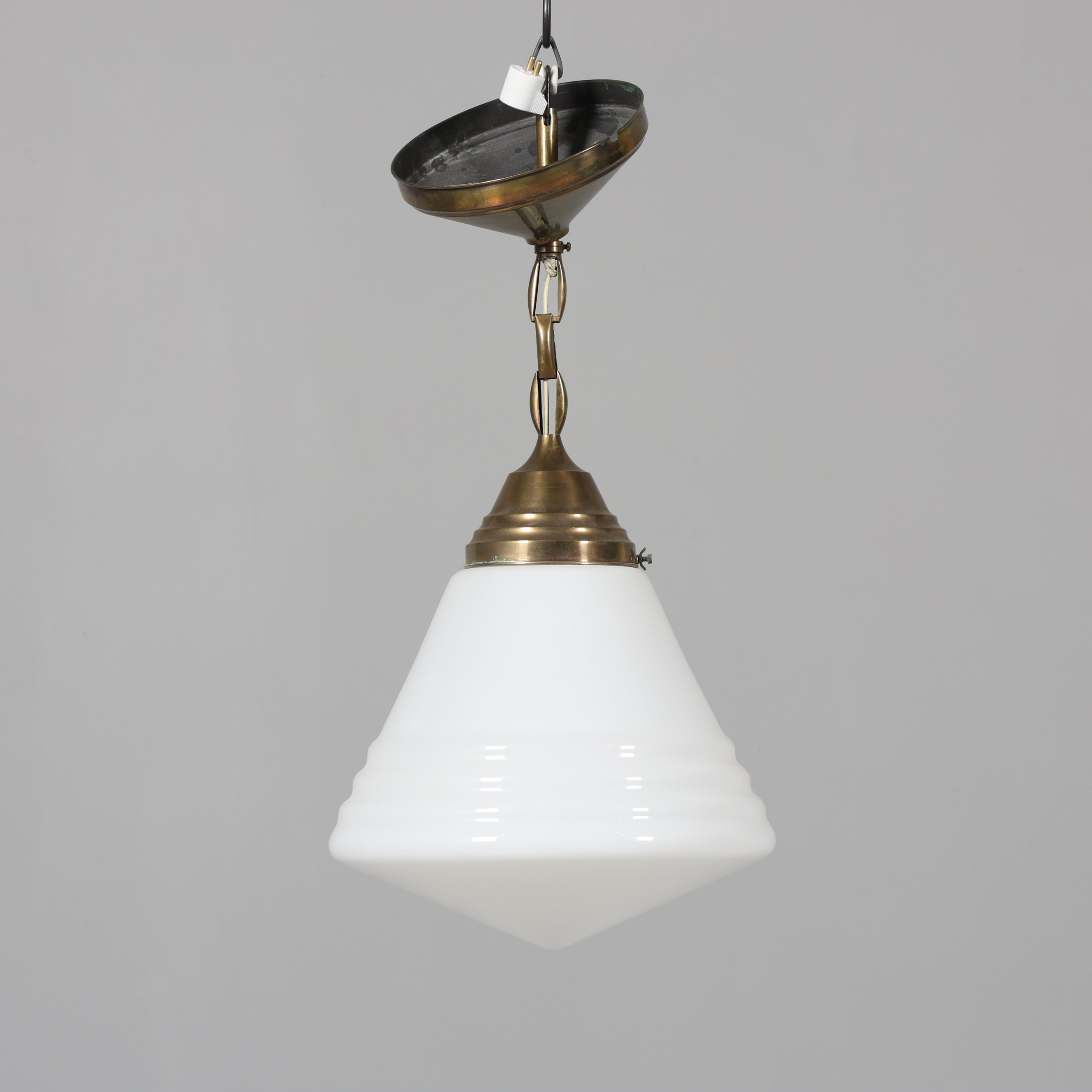TAKLAMPA, funkis, 1930/40-tal, "Phililite", Philips, glas samt metall.