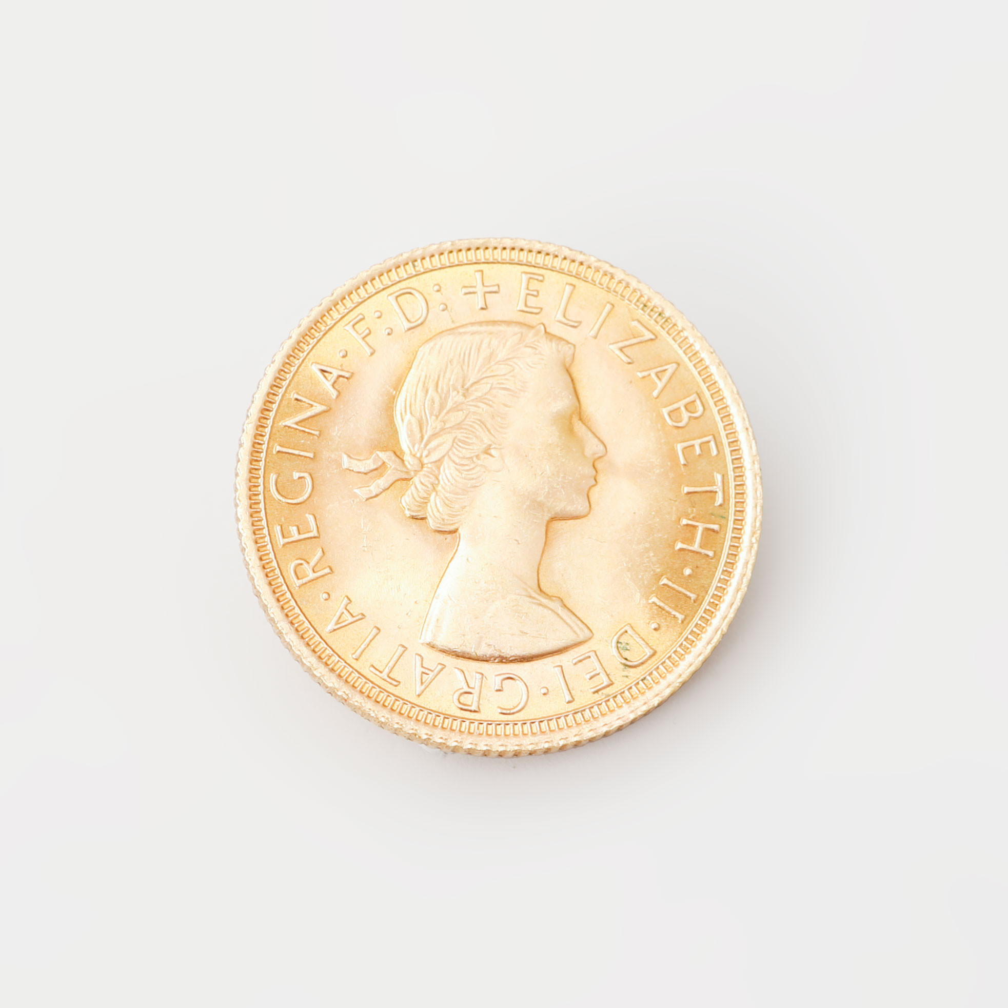 GULDMYNT, Sovereign, Elisabeth II, Storbritannien, 1964.