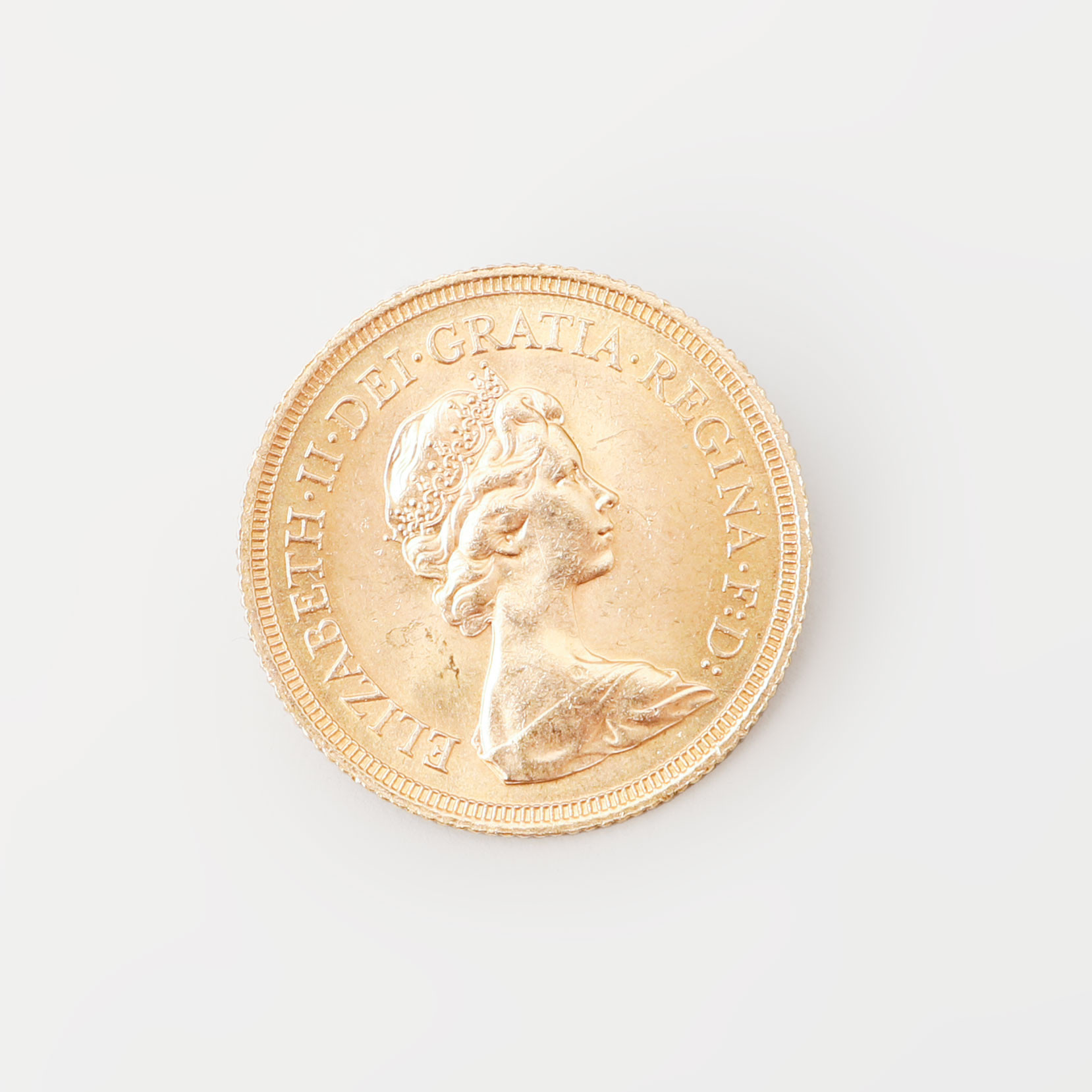GULDMYNT, Sovereign, Elisabeth II, Storbritannien, 1974.
