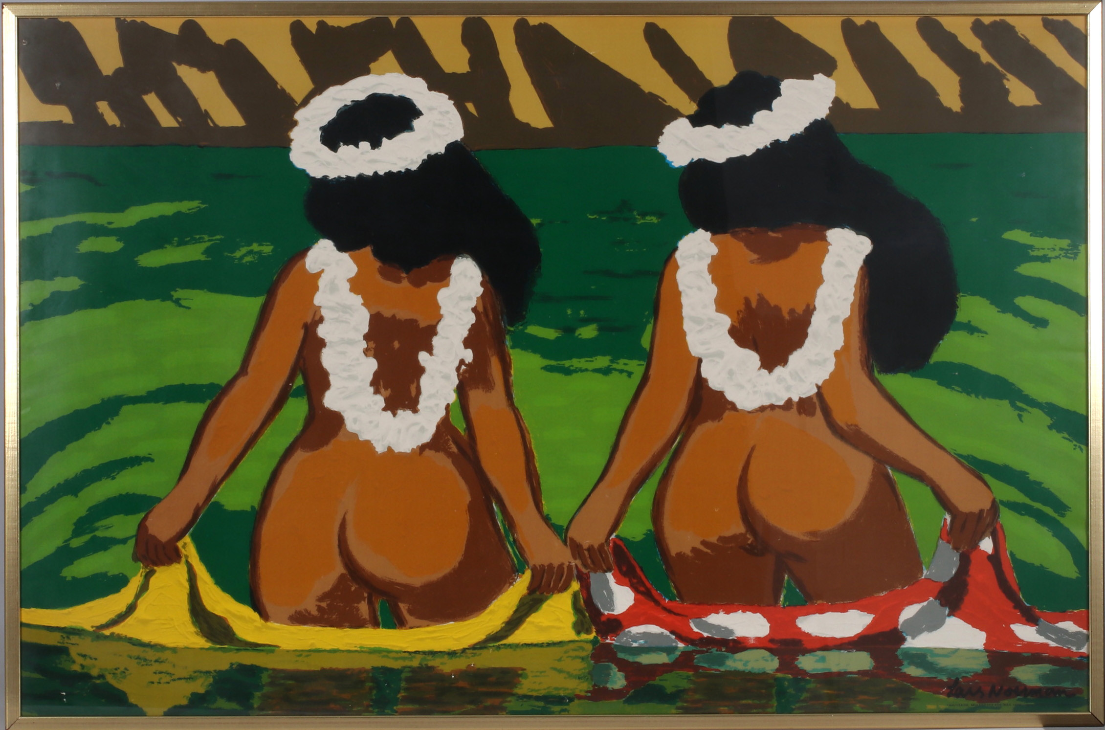 LARS NORRMAN. "Tahitiskor". multitryck för IKEA 1975, signerad i trycket.