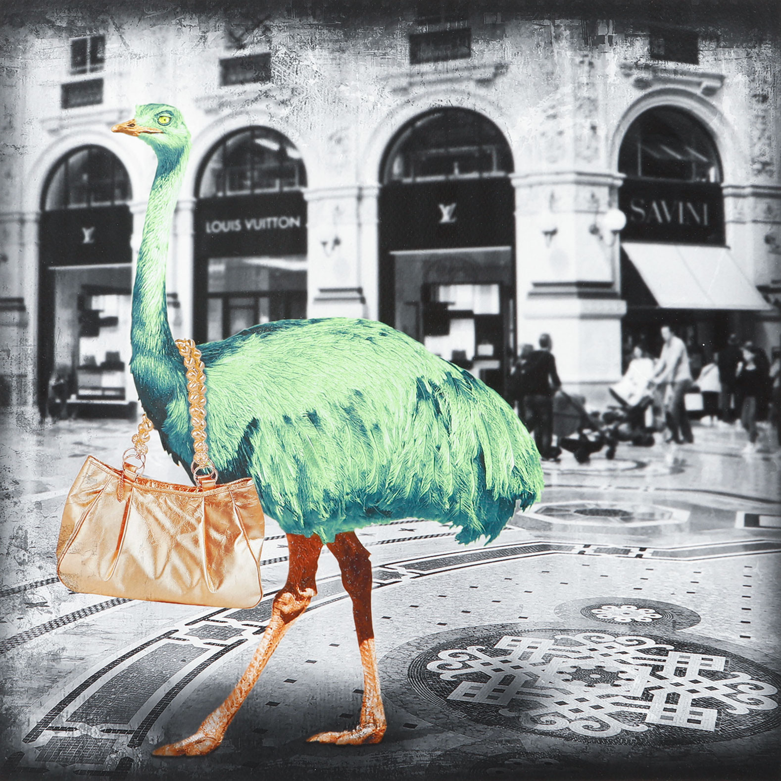 LARS TUNEBO. "Looking for a new handbag", pigment print, signerad och numrerad 11/40.