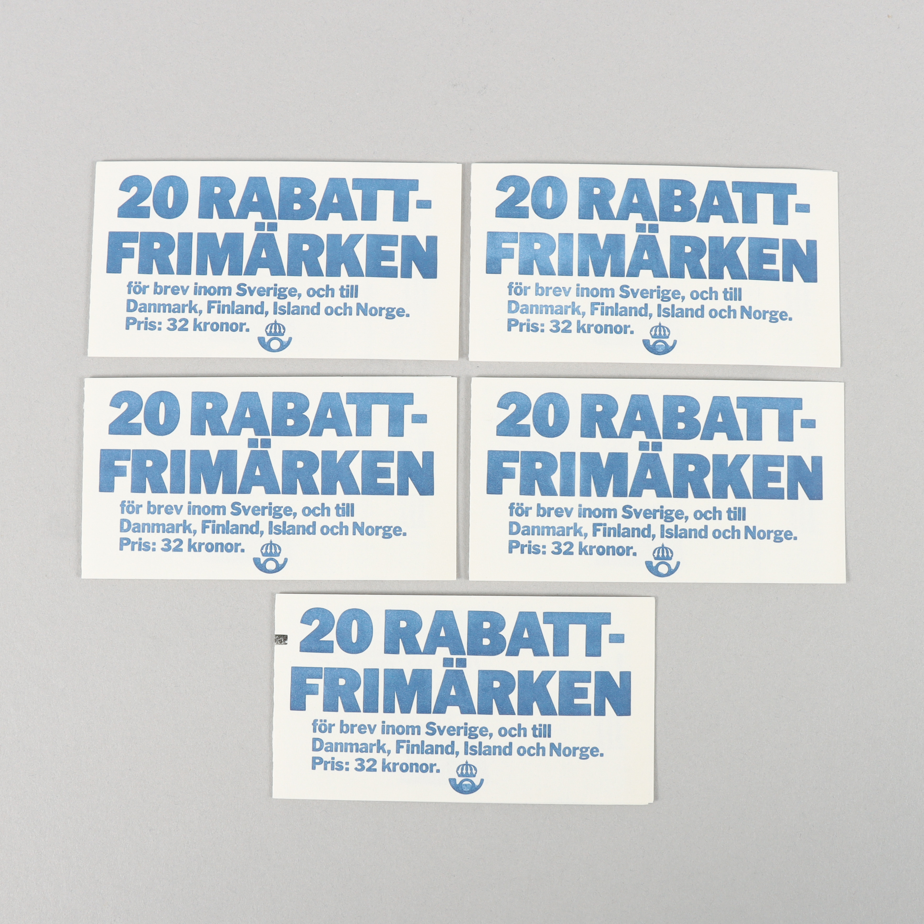 RABATTFRIMÄRKEN 5 häften.