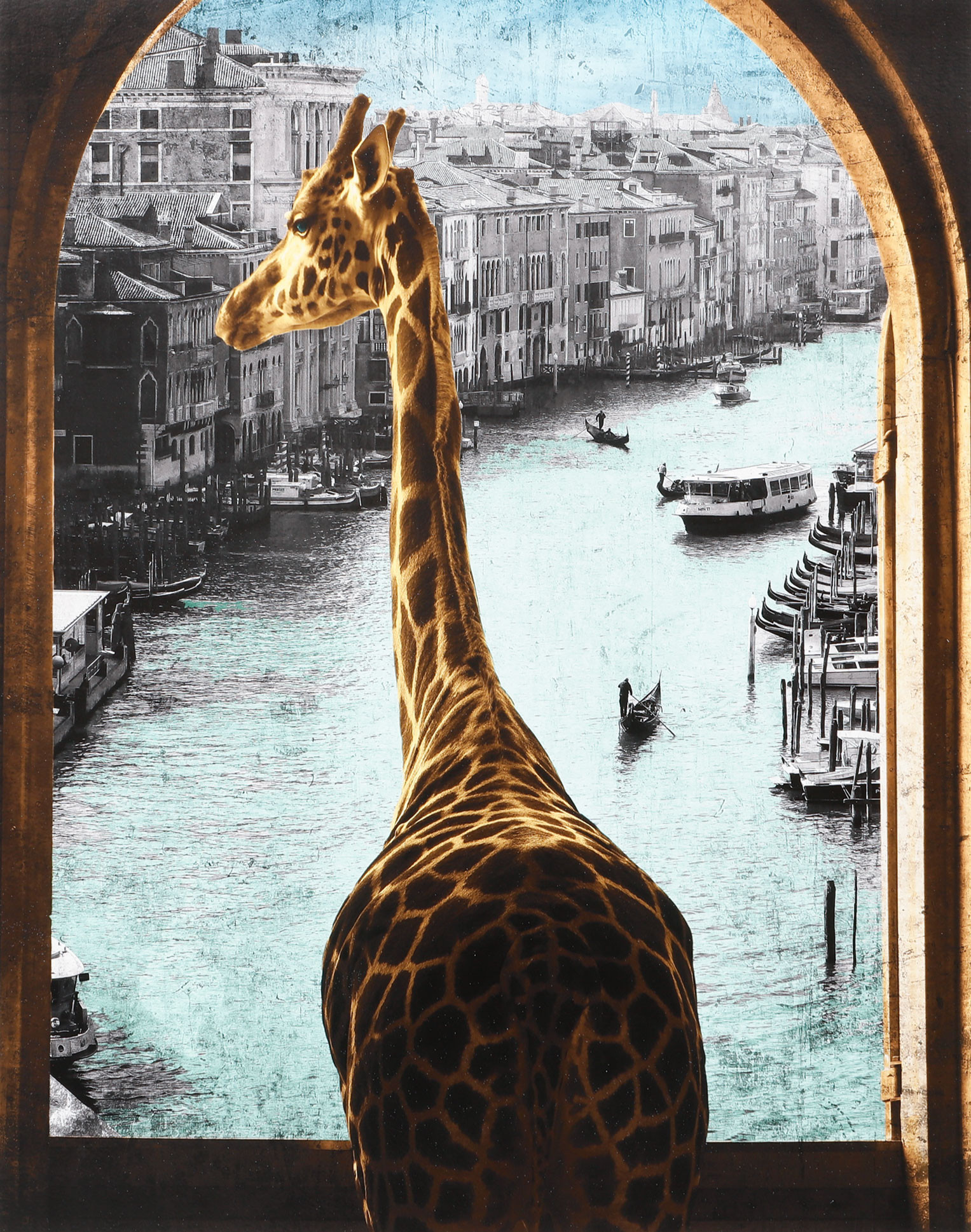 LARS TUNEBO. "Window view in Venice", pigment print, signerad och numrerad ea 2/5.