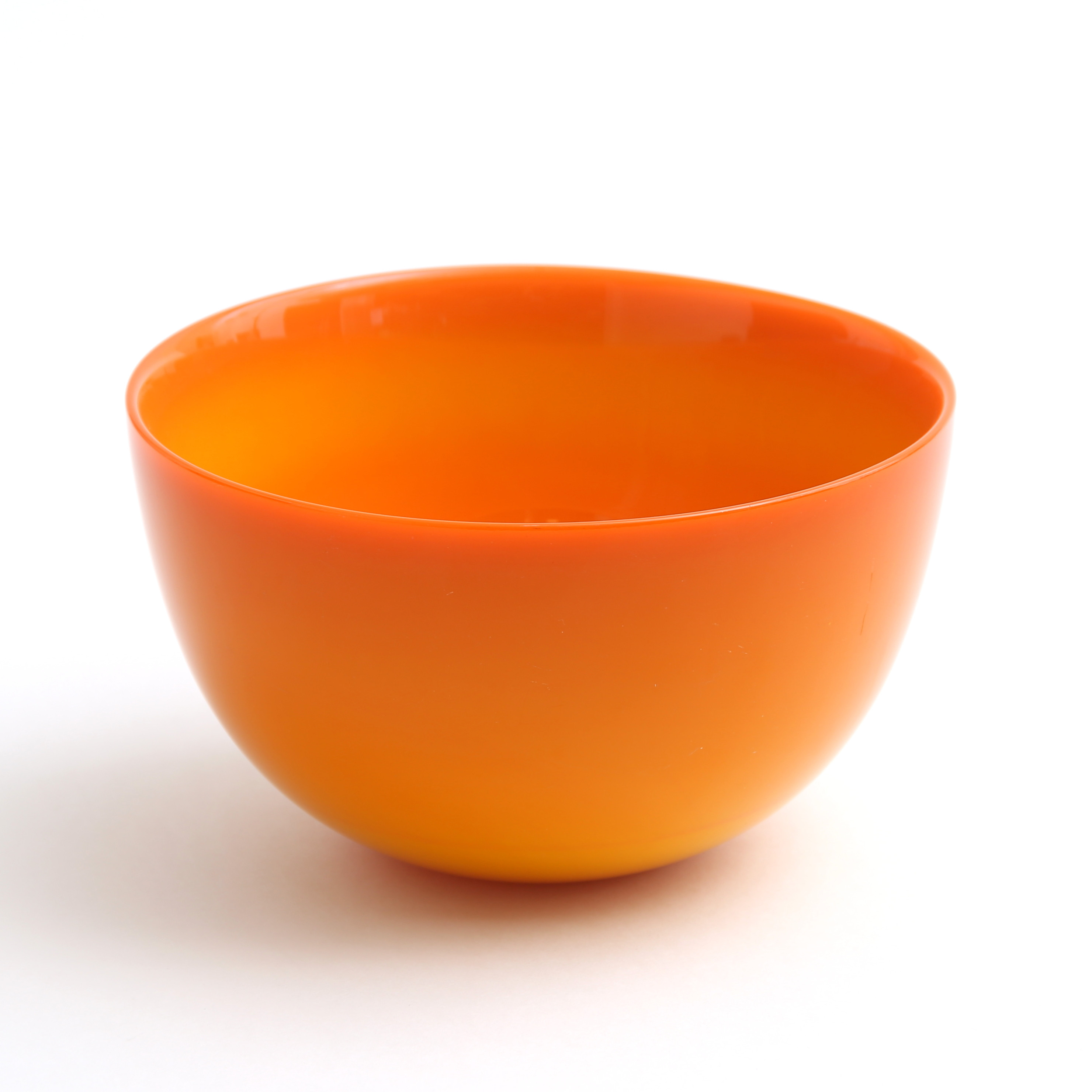 SVEN PALMQVIST skål, glas, "Colora", Orrefors, 1900-tal.