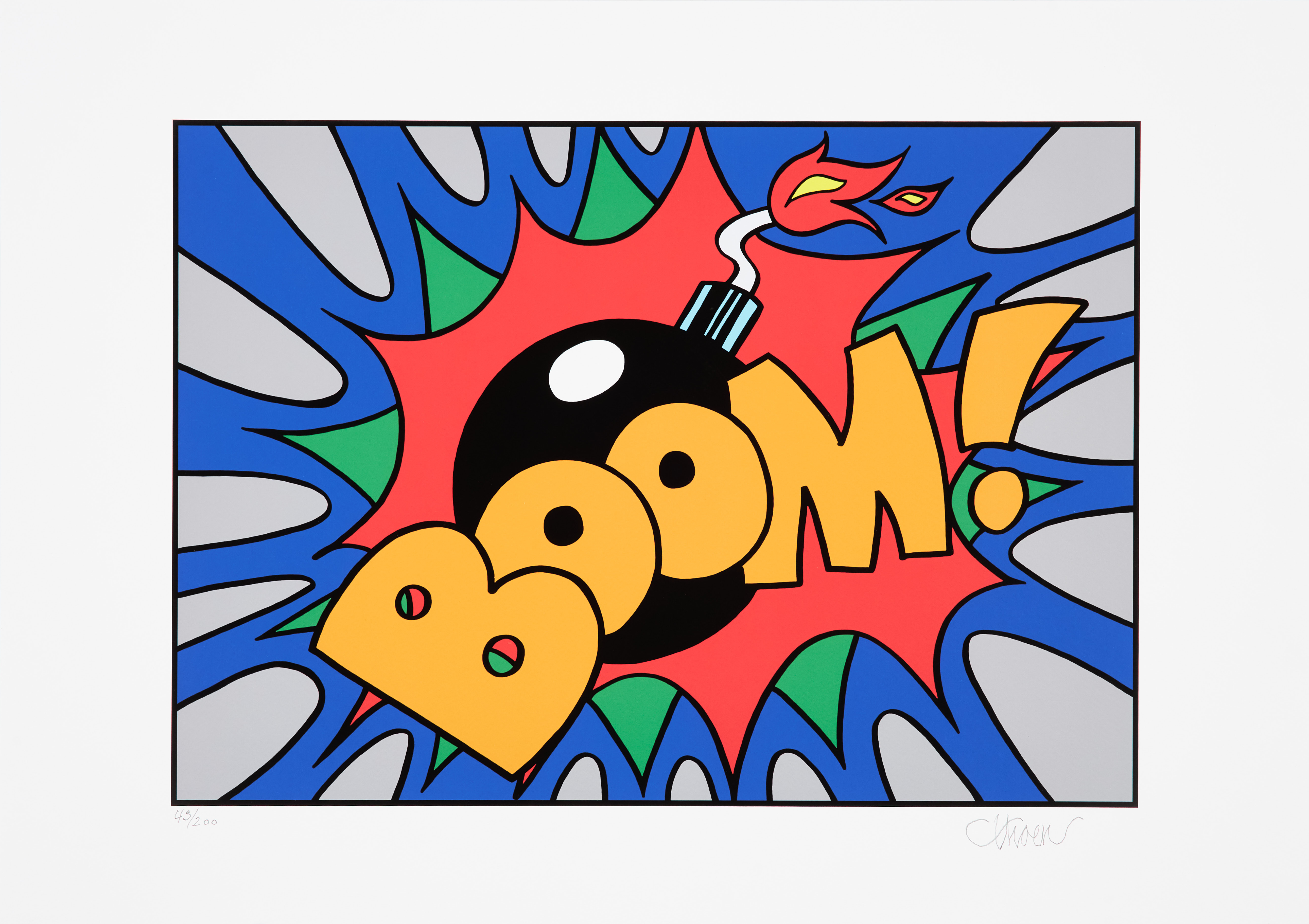 PETTER THOEN. "BOOM!", gliceetryck, signerad och numrerad 43/200.