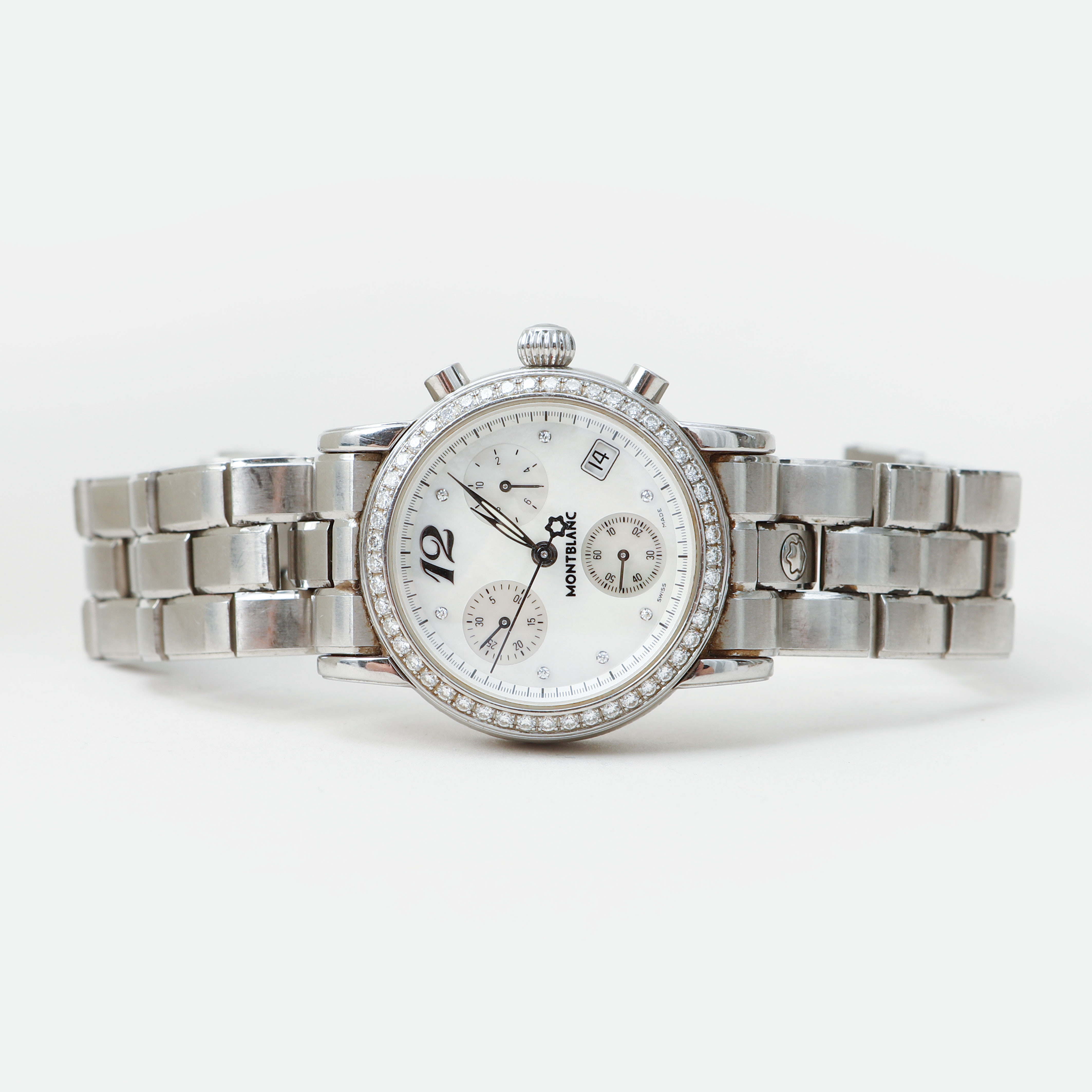 ARMBANDSUR Montblanc, Meisterstück, diamantkrans, stål, quartz.