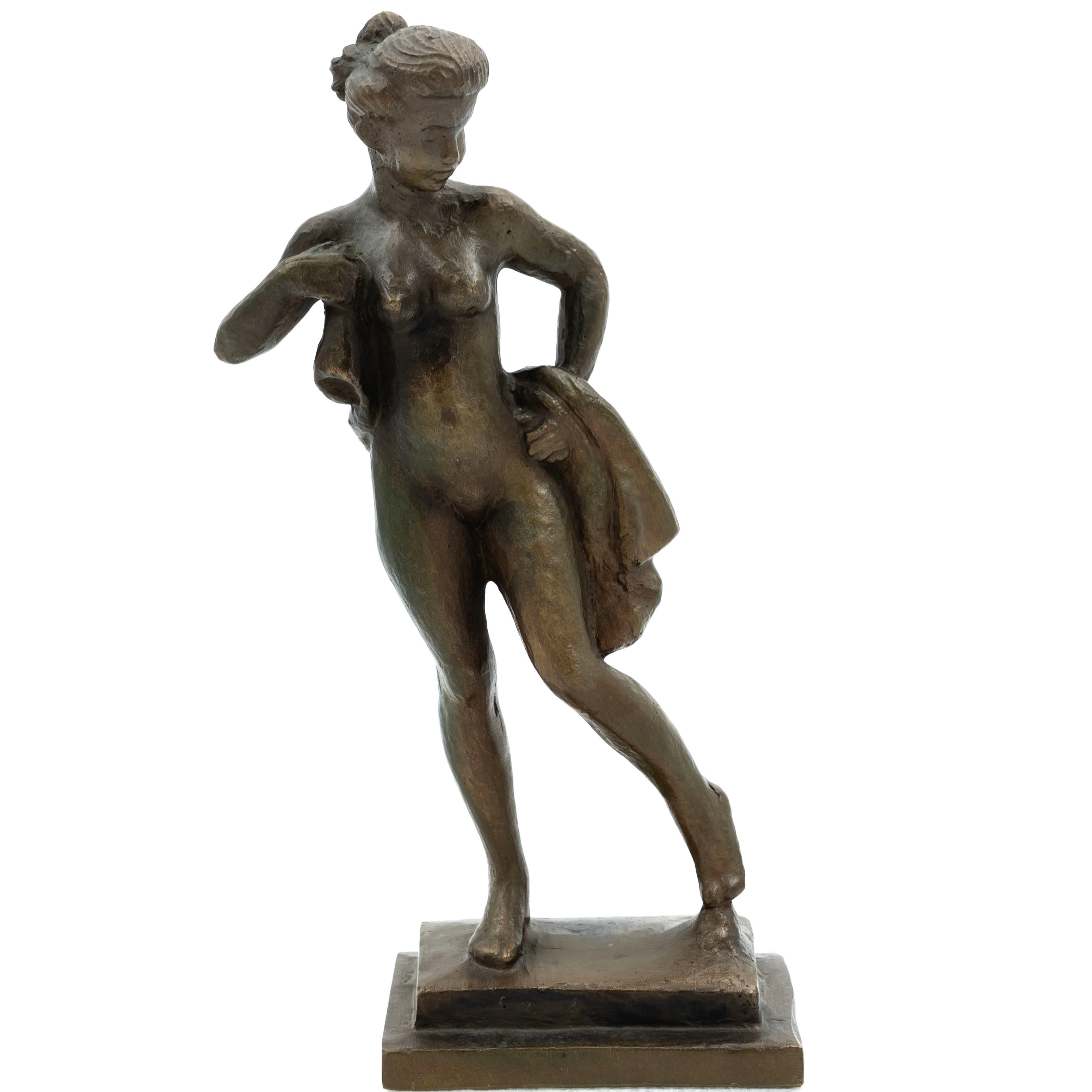 JONAS FRÖDING. Skulptur, Brons, Kvinna, Signerad 1900-tal.