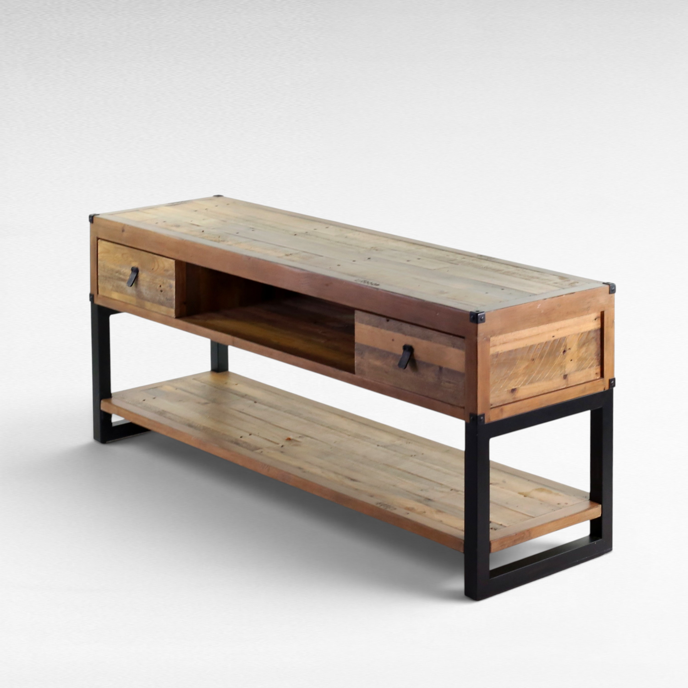 TV-BÄNK, återvunnet trä, Woodenforge, Mio, nutida.