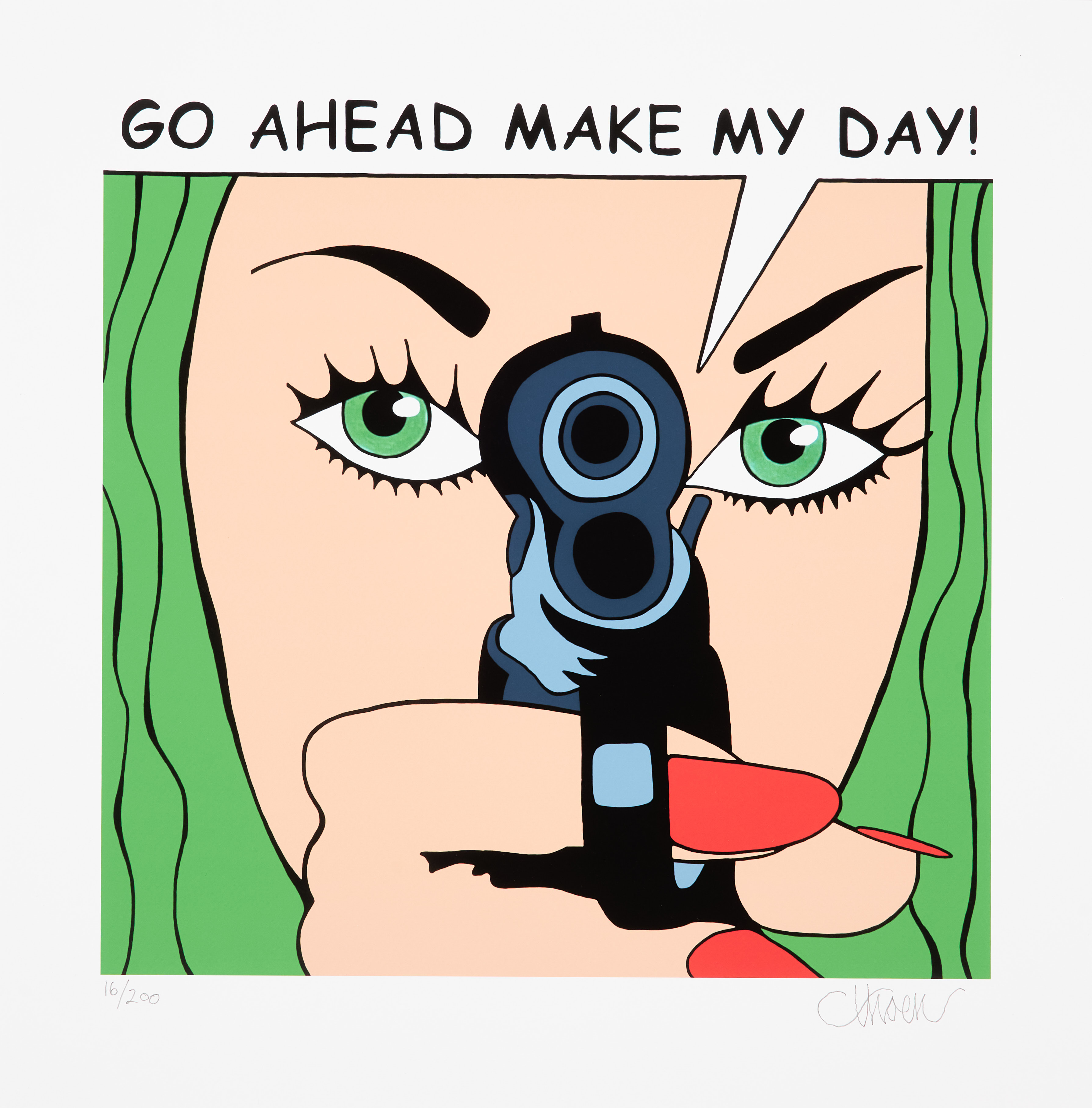 PETTER THOEN. "Make my day", gliceetryck, signerad och numrerad 16/200.