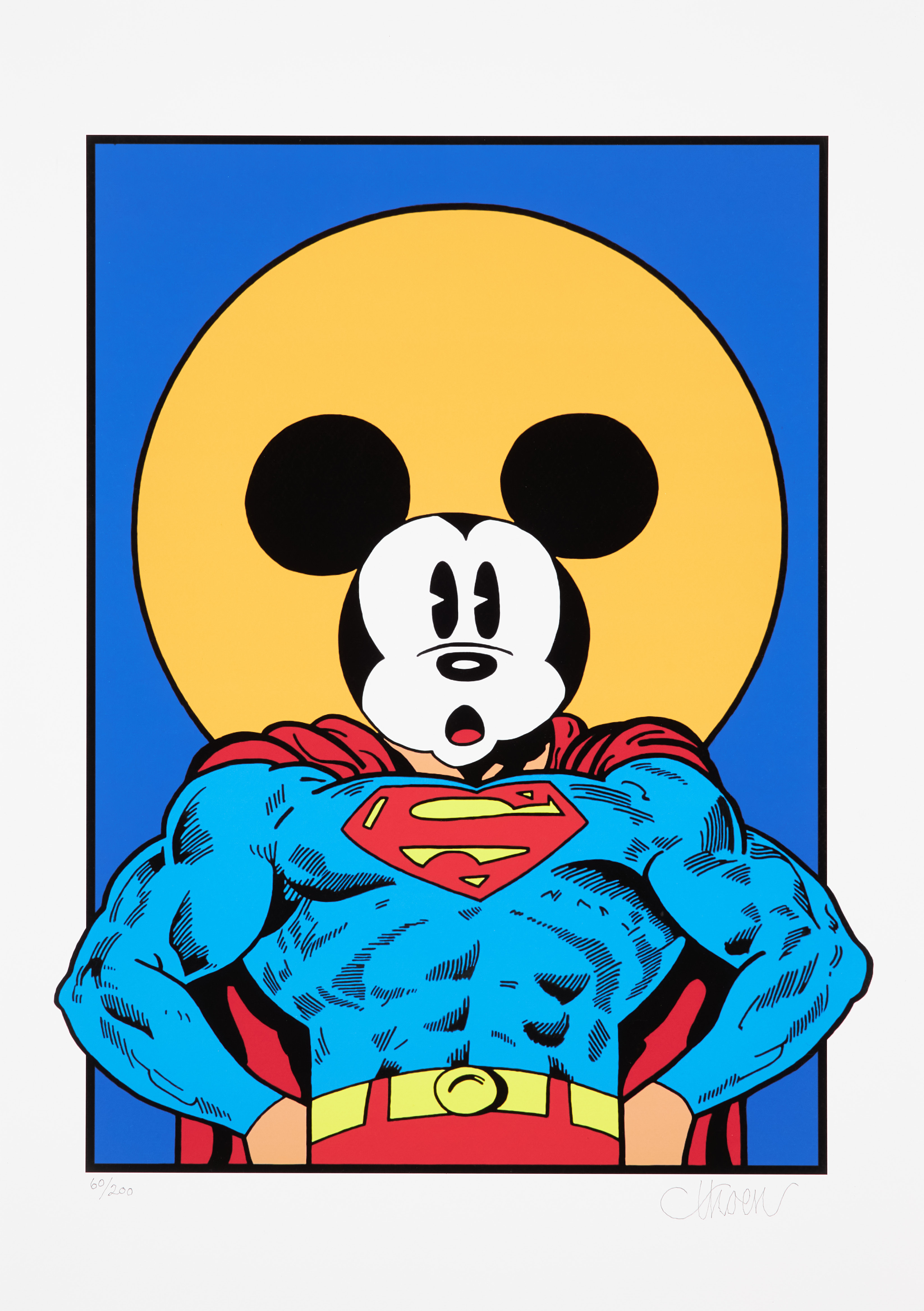 PETTER THOEN. "Super Mickey", gliceetryck, signerad, numrerad 60/200.
