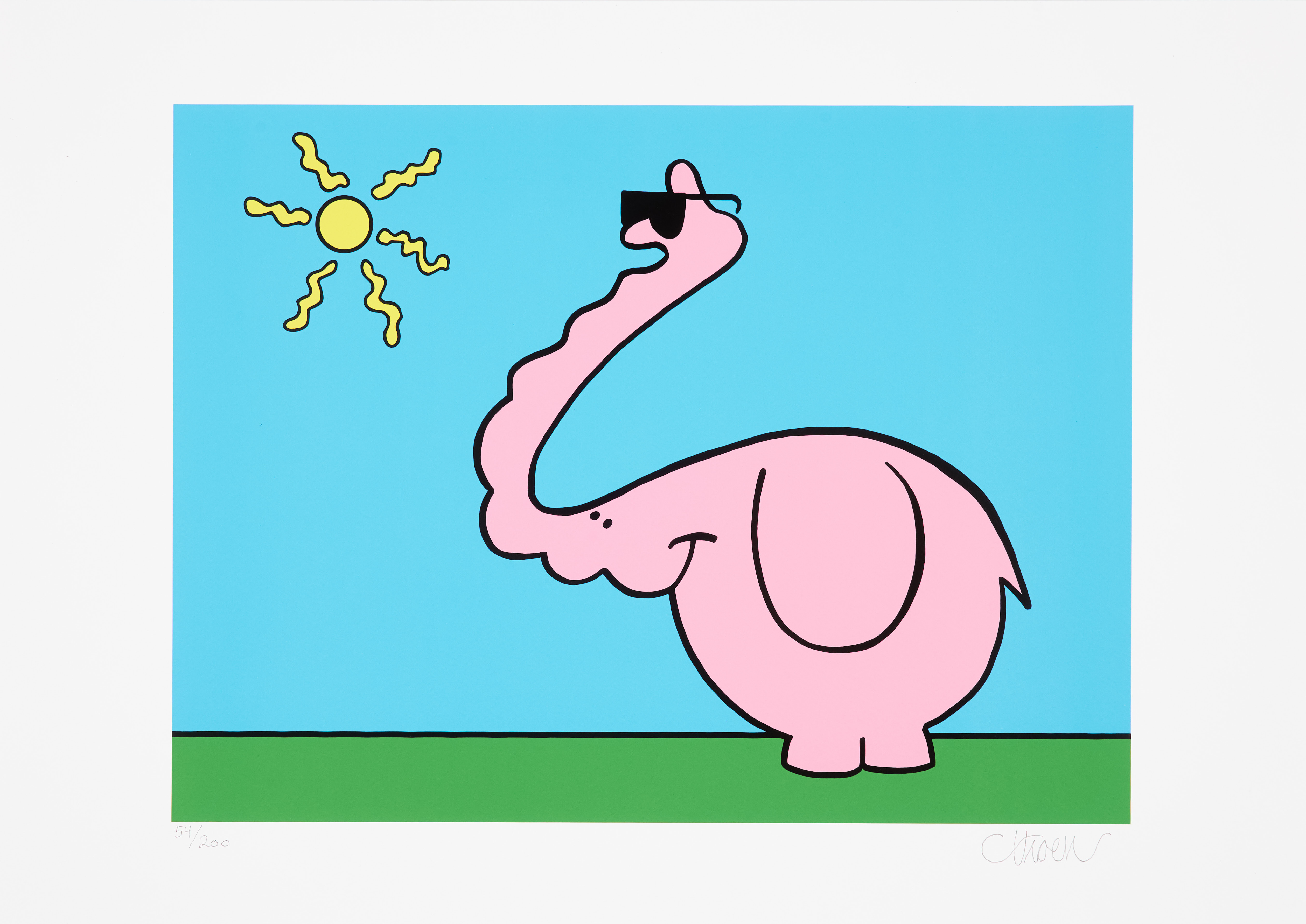 PETTER THOEN. "Sun Phant", gliceetryck, signerad, numrerad 54/200.