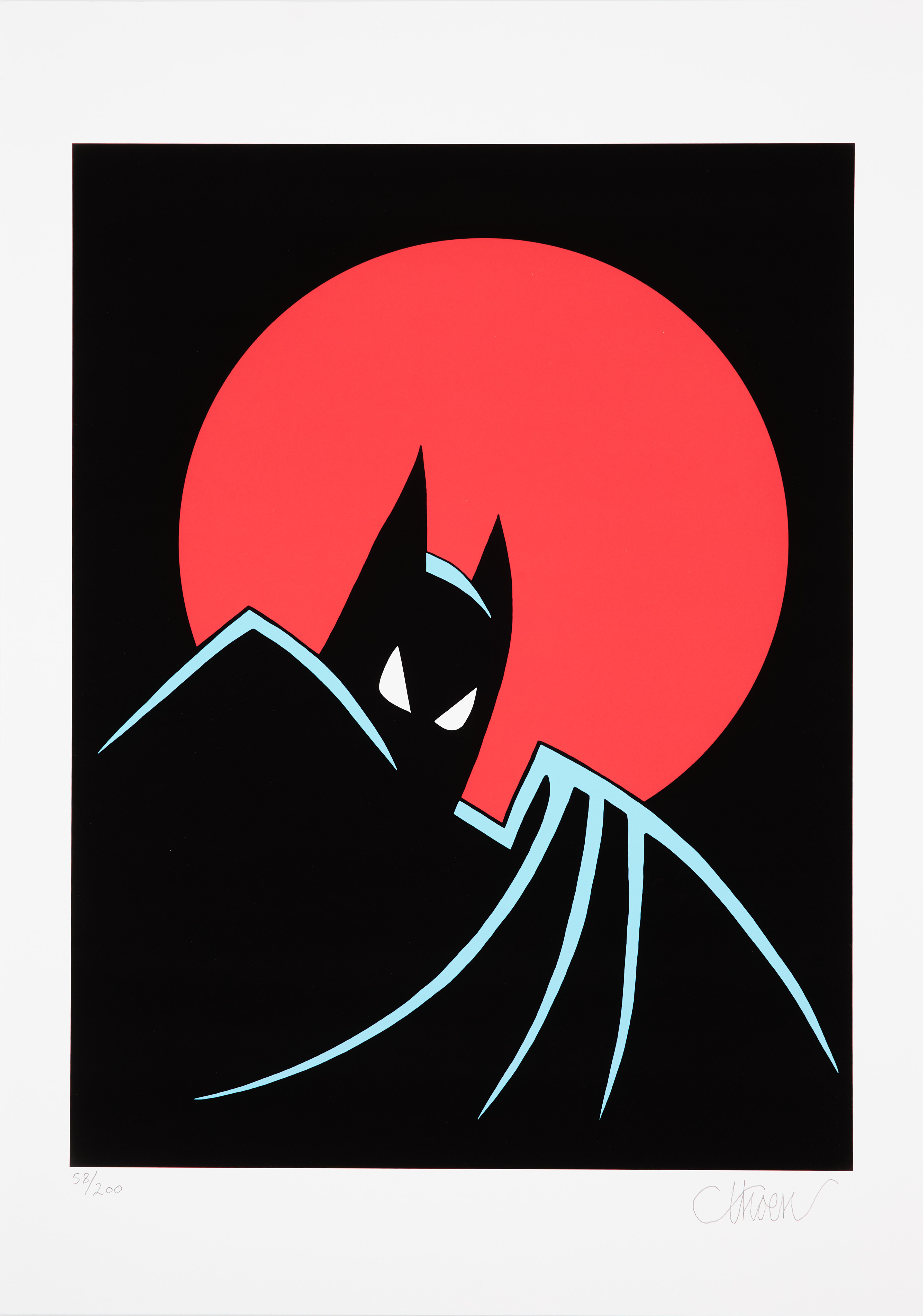 PETTER THOEN. "Black Bat", gliceetryck, signerad, numrerad 58/200.