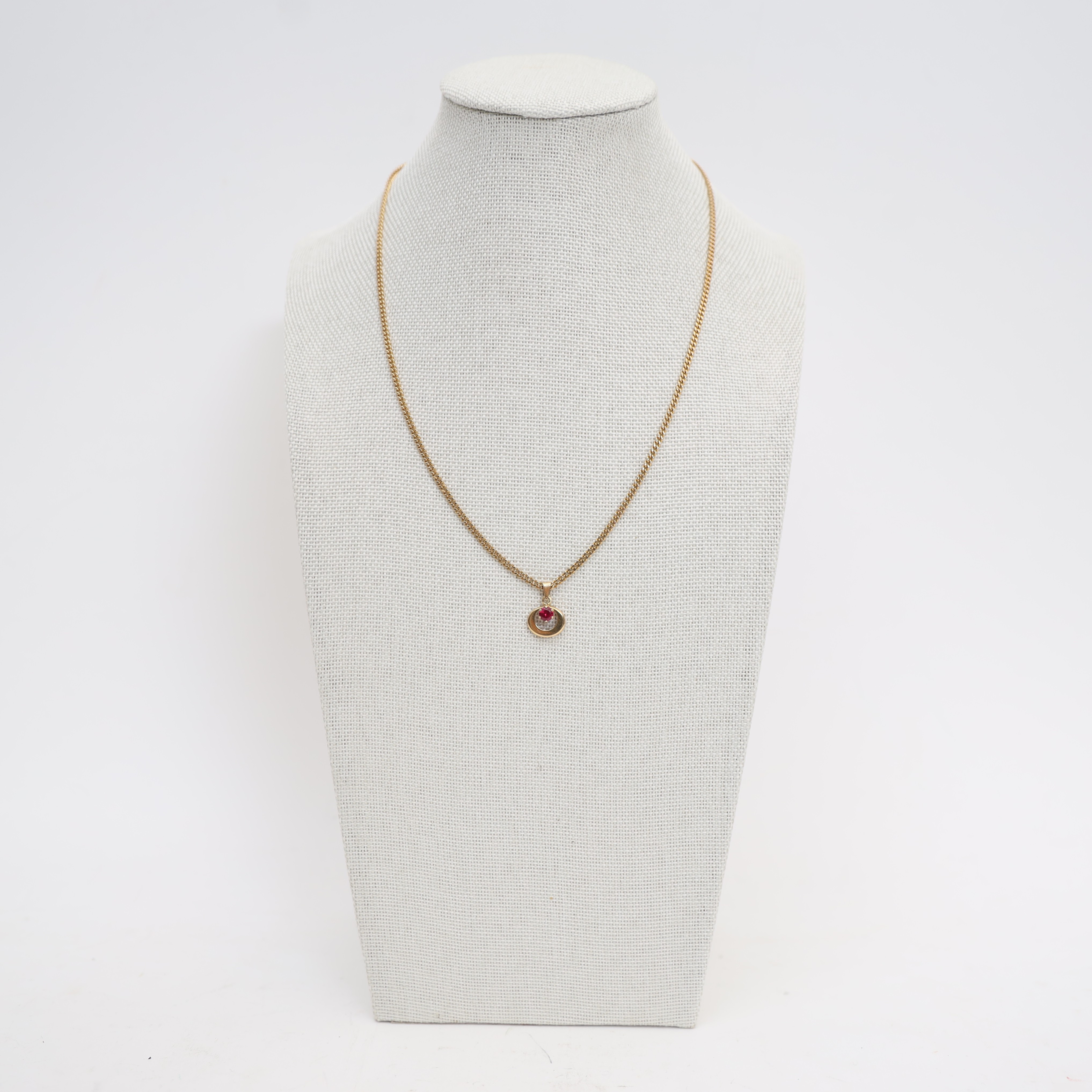HALSBAND MED HÄNGE, 18k, guld.