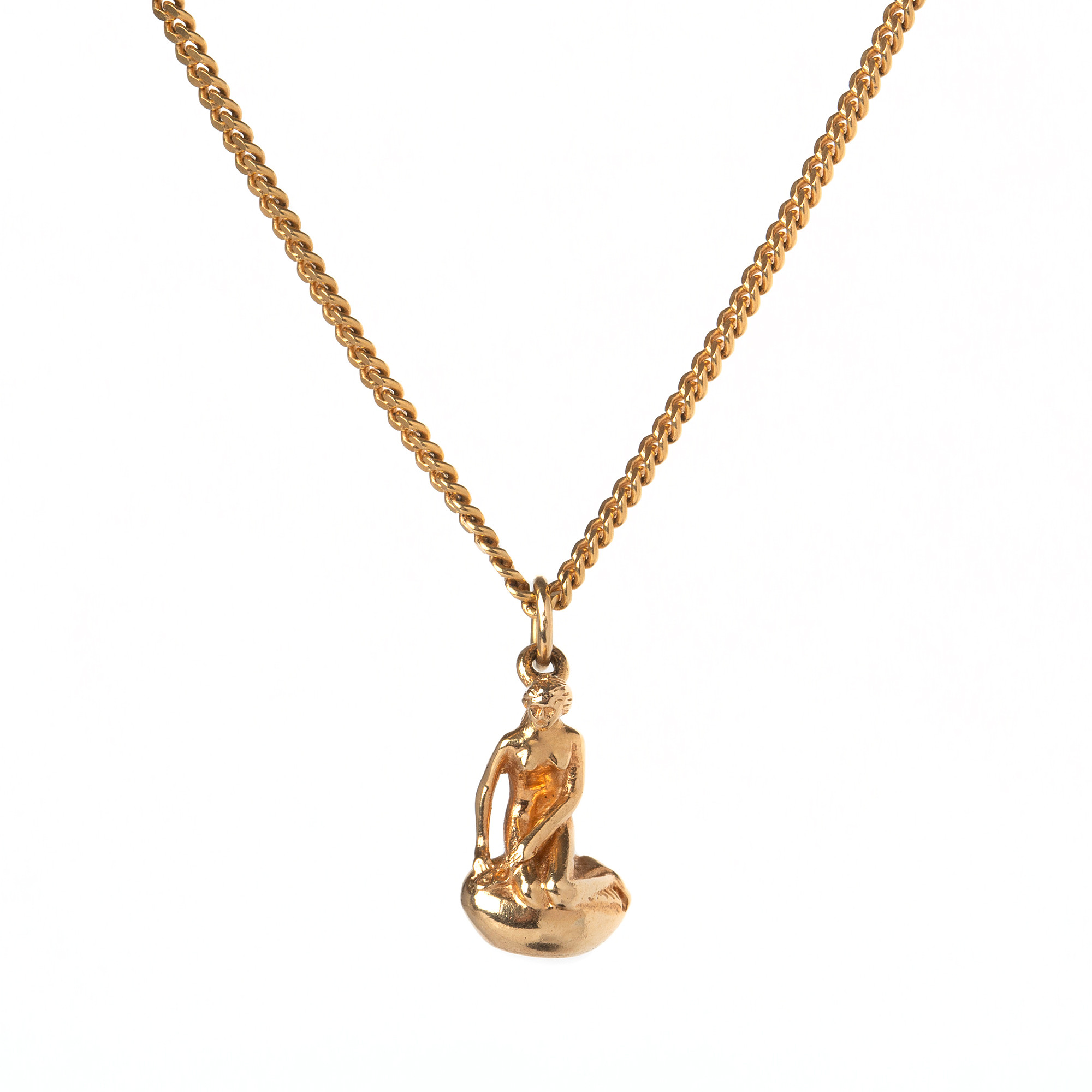 HÄNGE, "Den lille havfrue" 14K guld samt KEDJA, 18K guld.