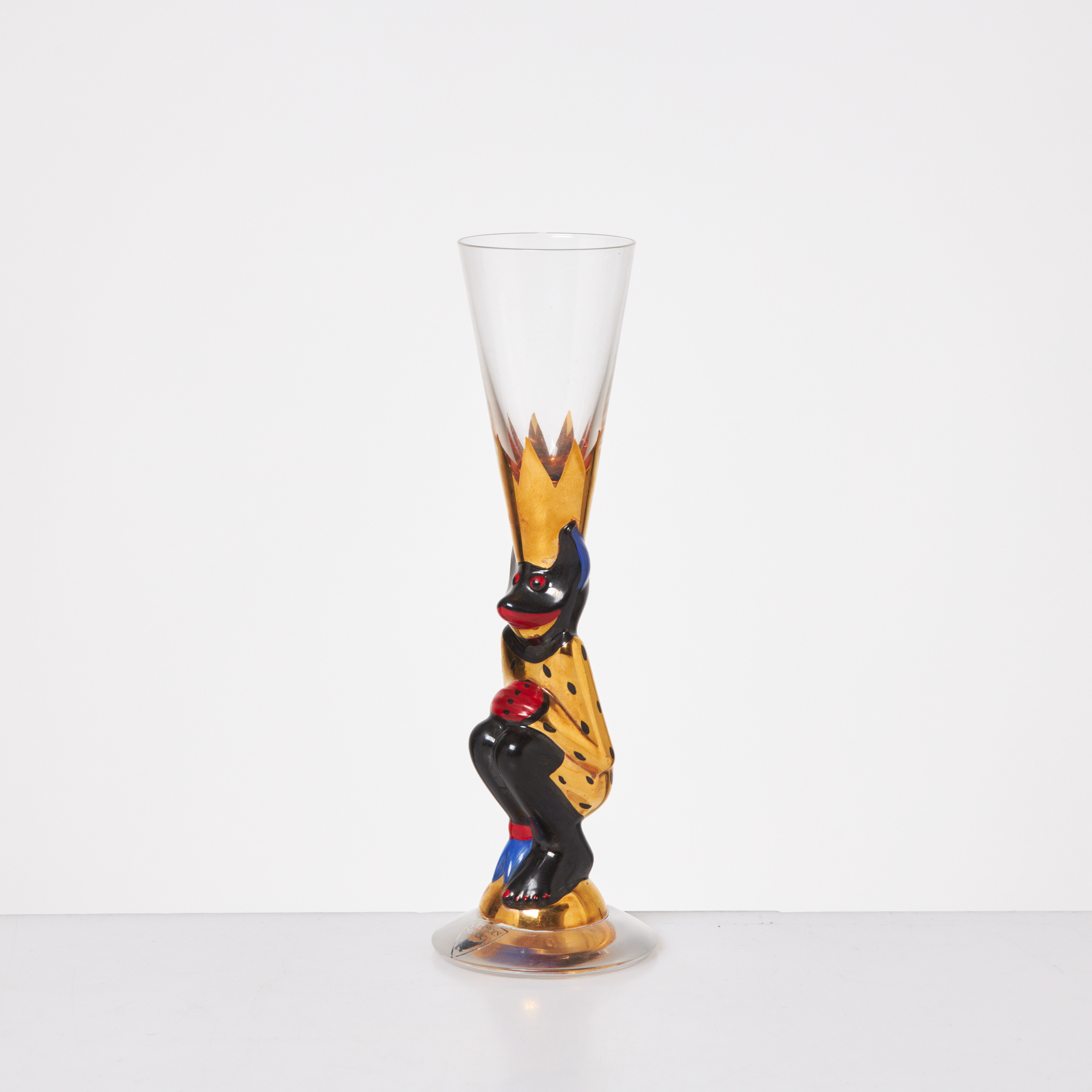 GUNNAR CYRÉN. snapsglas, "Nobel", Snaps Djävul Guld Jubileum, Orrefors, 2001, signerat samt numrerat.