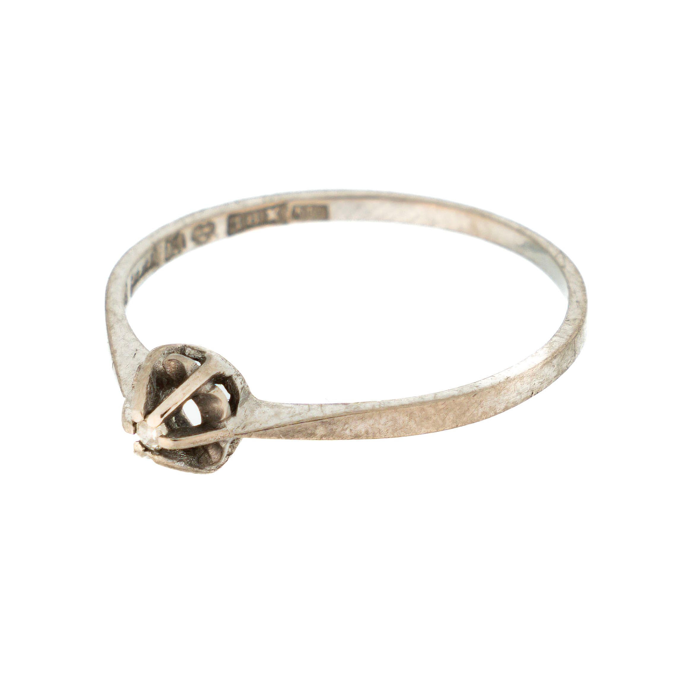 RING, 18K Guld, Besatt med diamant 0,01ct, 1984.