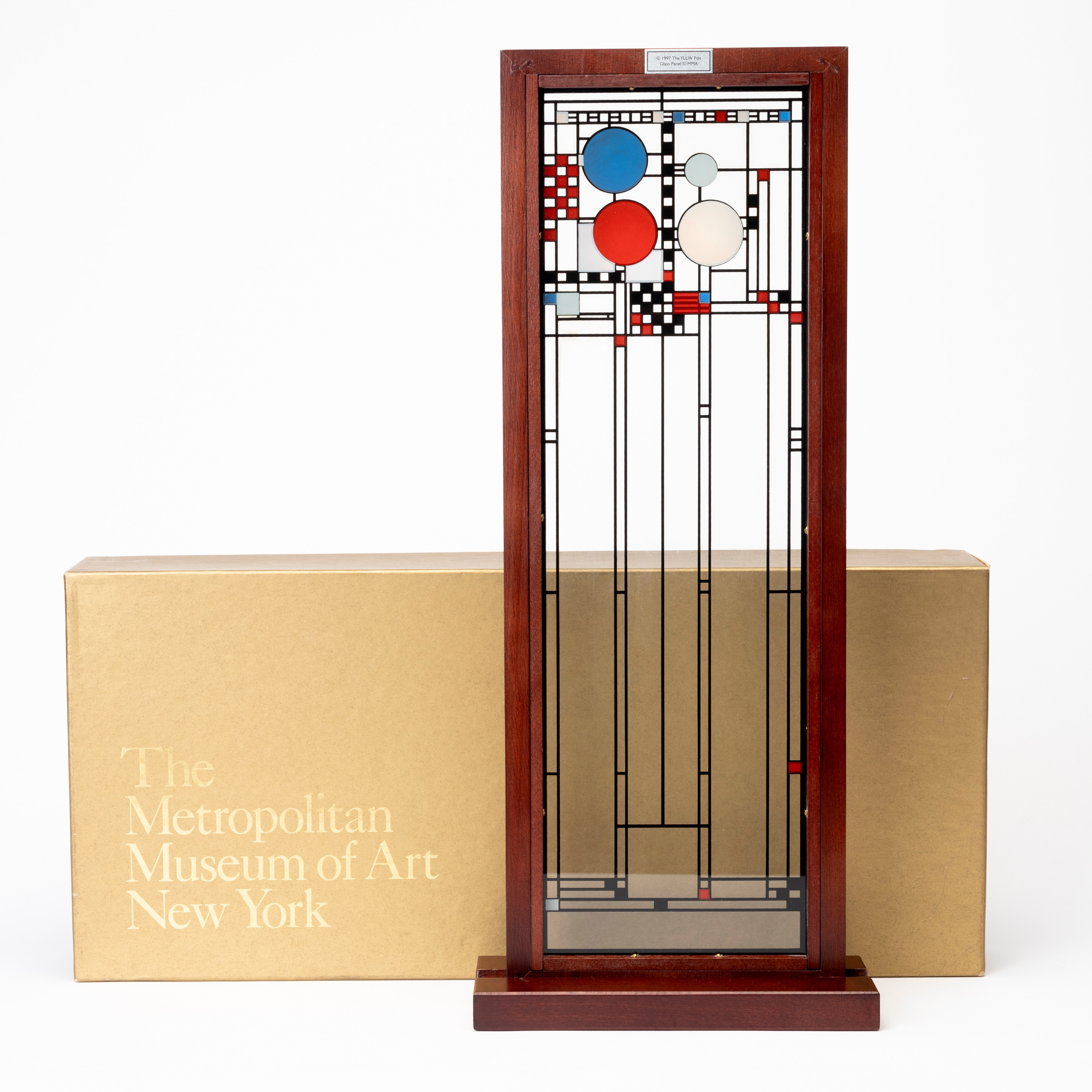 FRANK LLOYD WRIGHT. EFTER. Skulptur, The FLLW, Fdn, glaspanel för MoMa, New York, 1997.