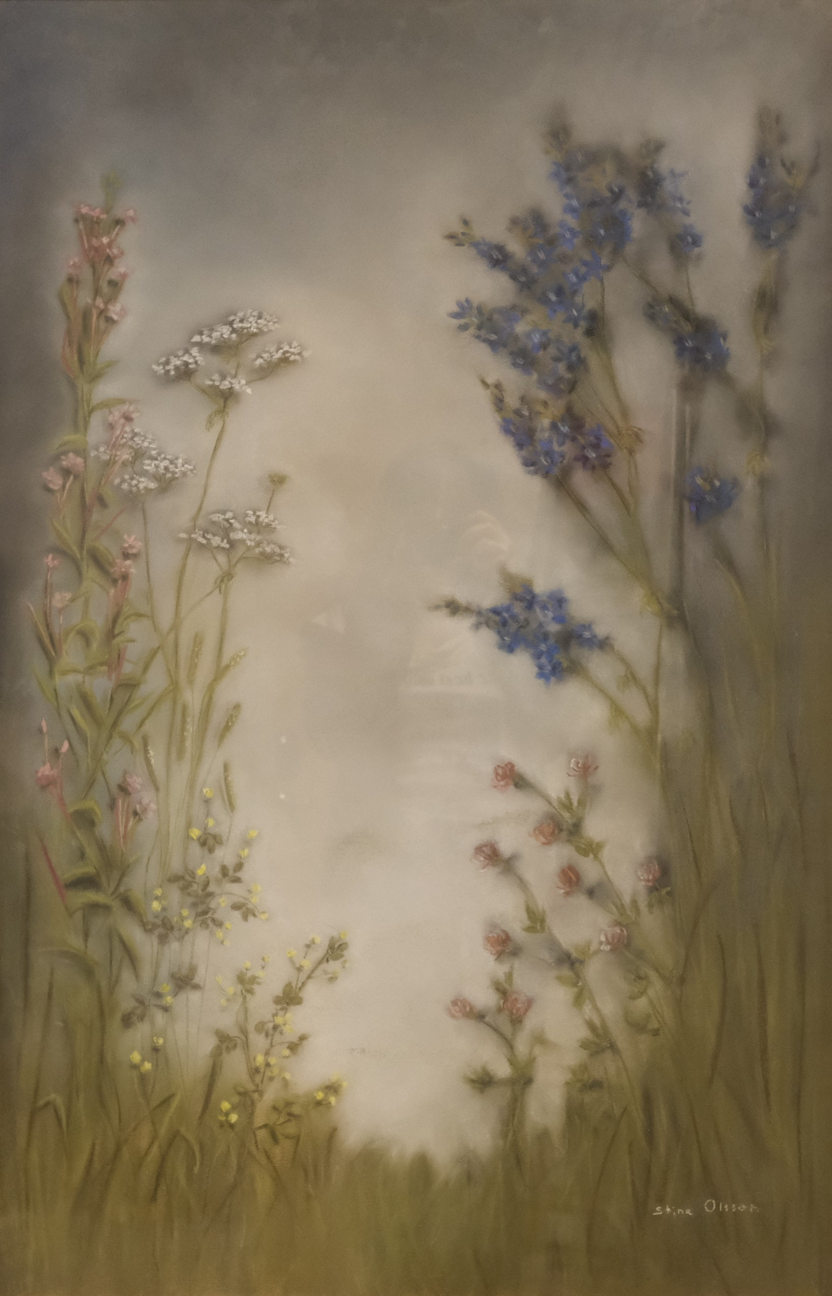 STINA OLSSON. PASTELL, VÄXTER.