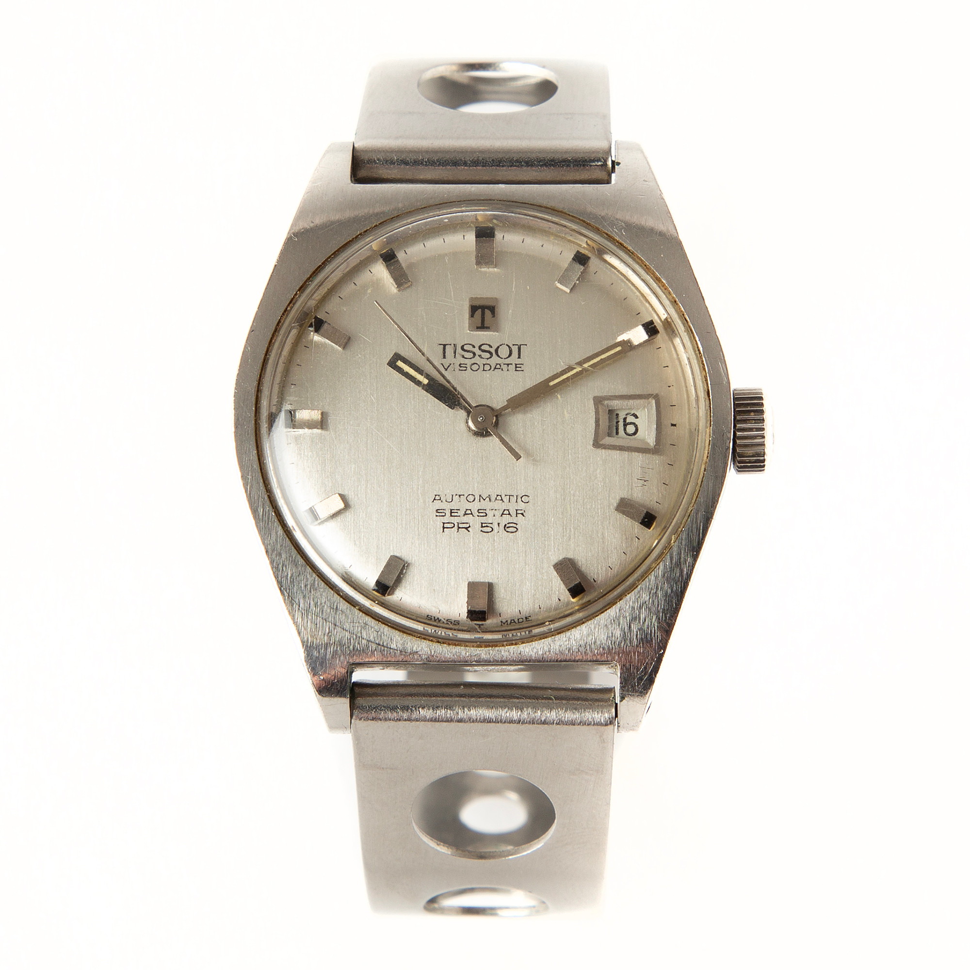 TISSOT, Visodate, Seastar PR 516, armbandsur, 34 mm, stål, ca 1967.