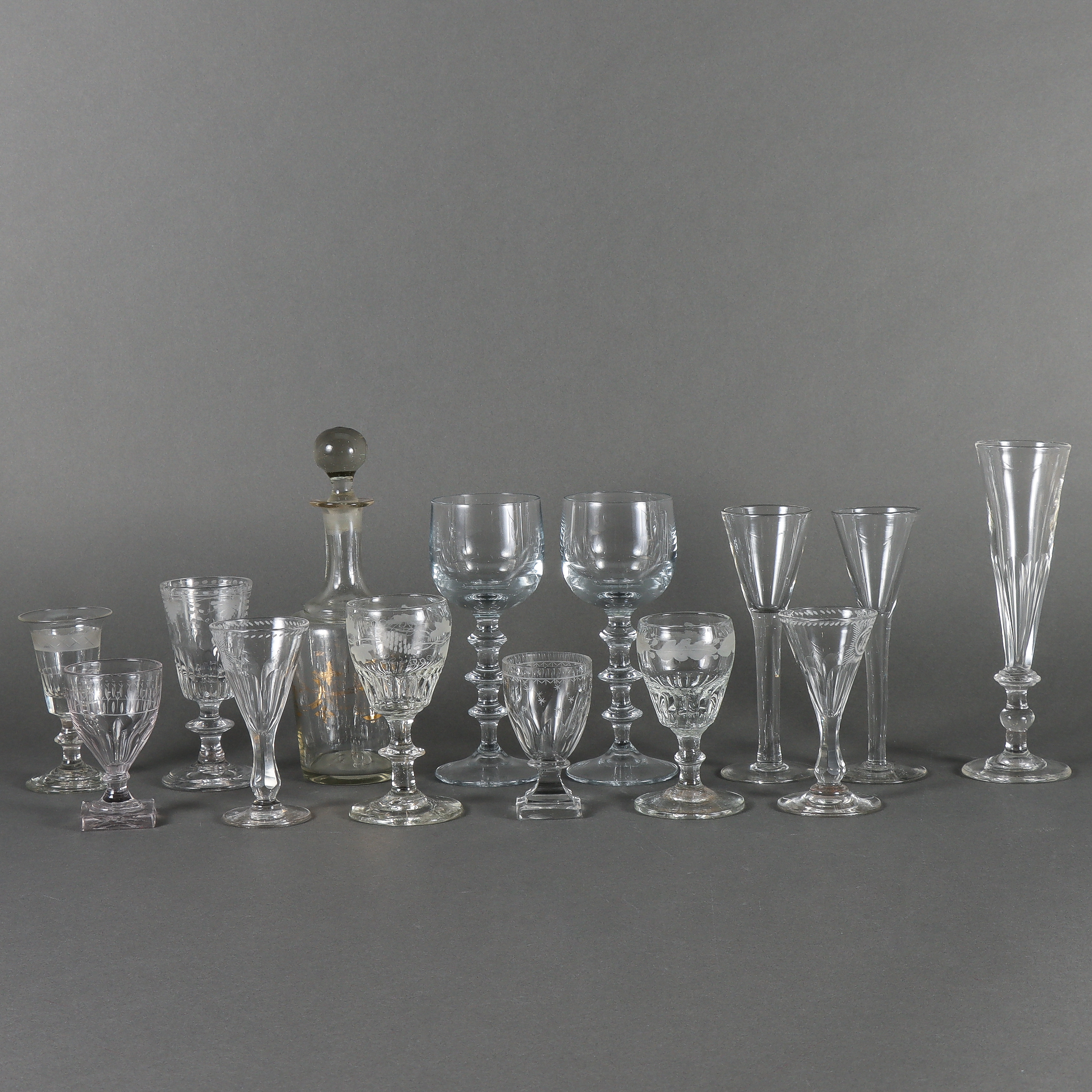 KARAFF OCH GLAS olika modeller, 18/1900-tal.