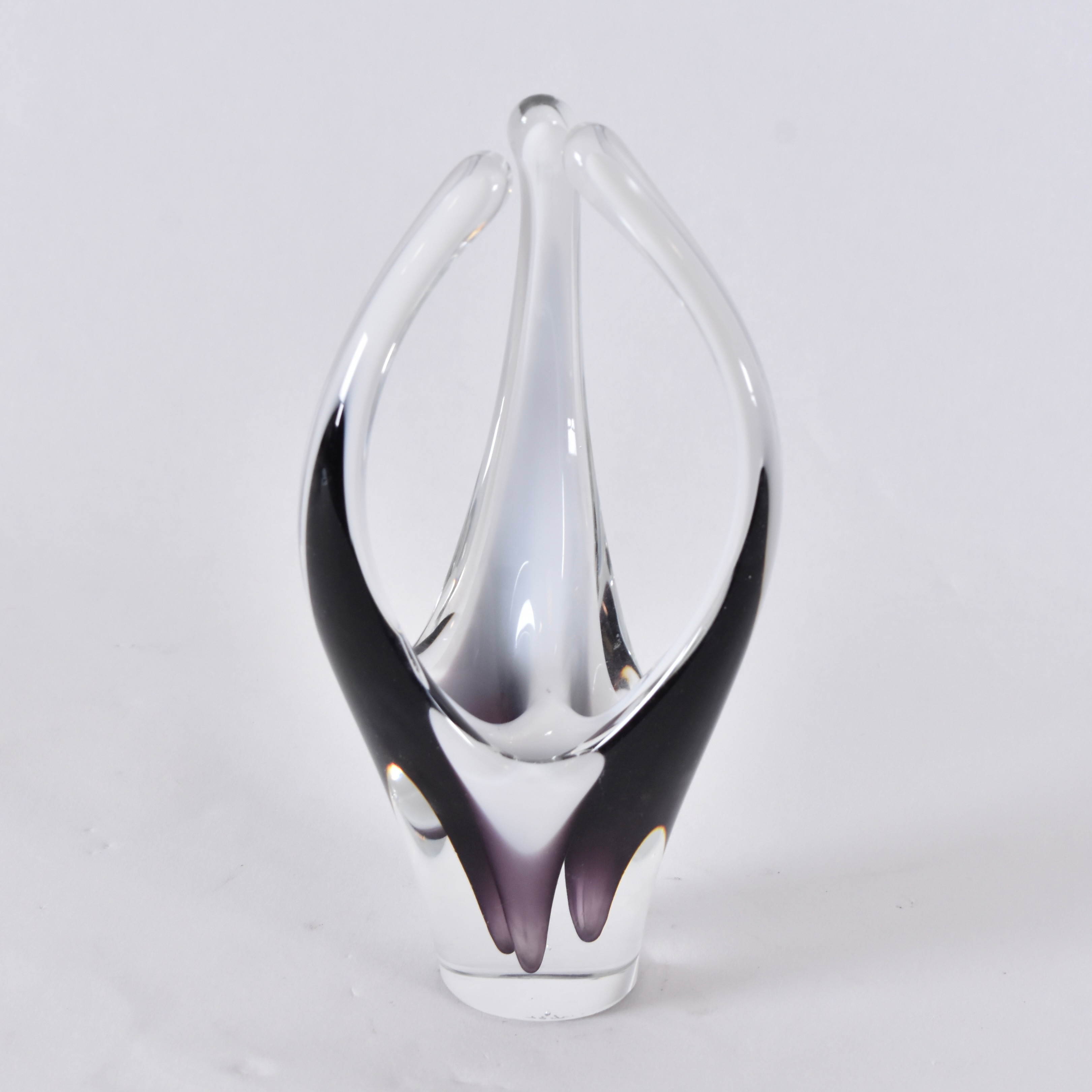 POUL KEDELV. vas/skulptur, glas, Flygsfors Coquille.