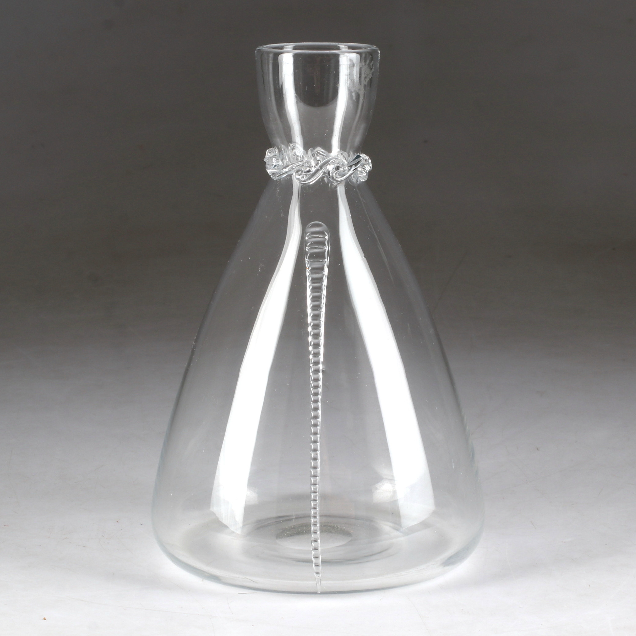 GERDA STRÖMBERG. Flaska, glas, Strömbergshyttan, 1900-tal.