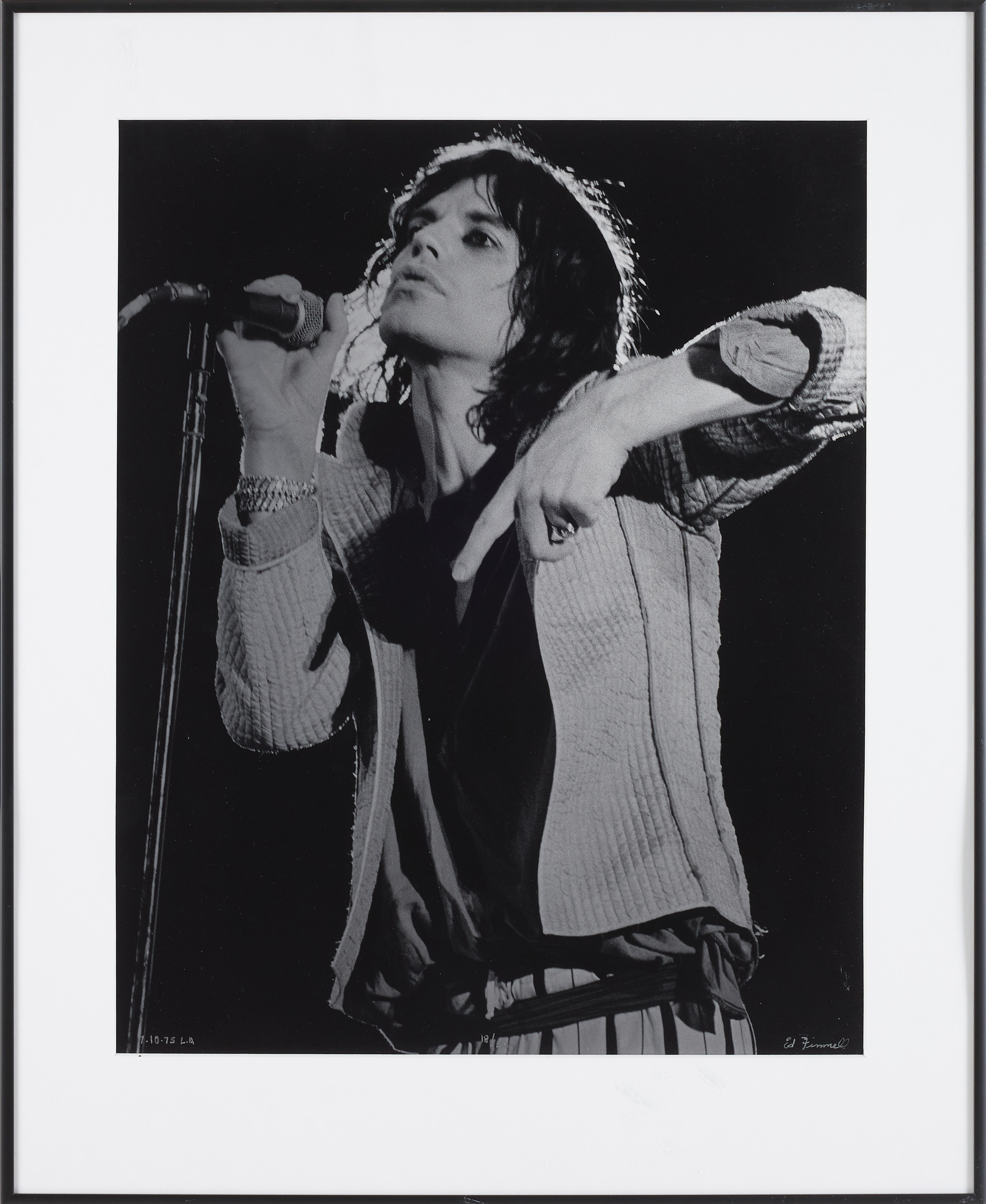 ED FINNELL (USA/SVERIGE, FÖDD 1956. FOTOGRAFI,"Mick Jagger", signerad samt numrerad 18/50.