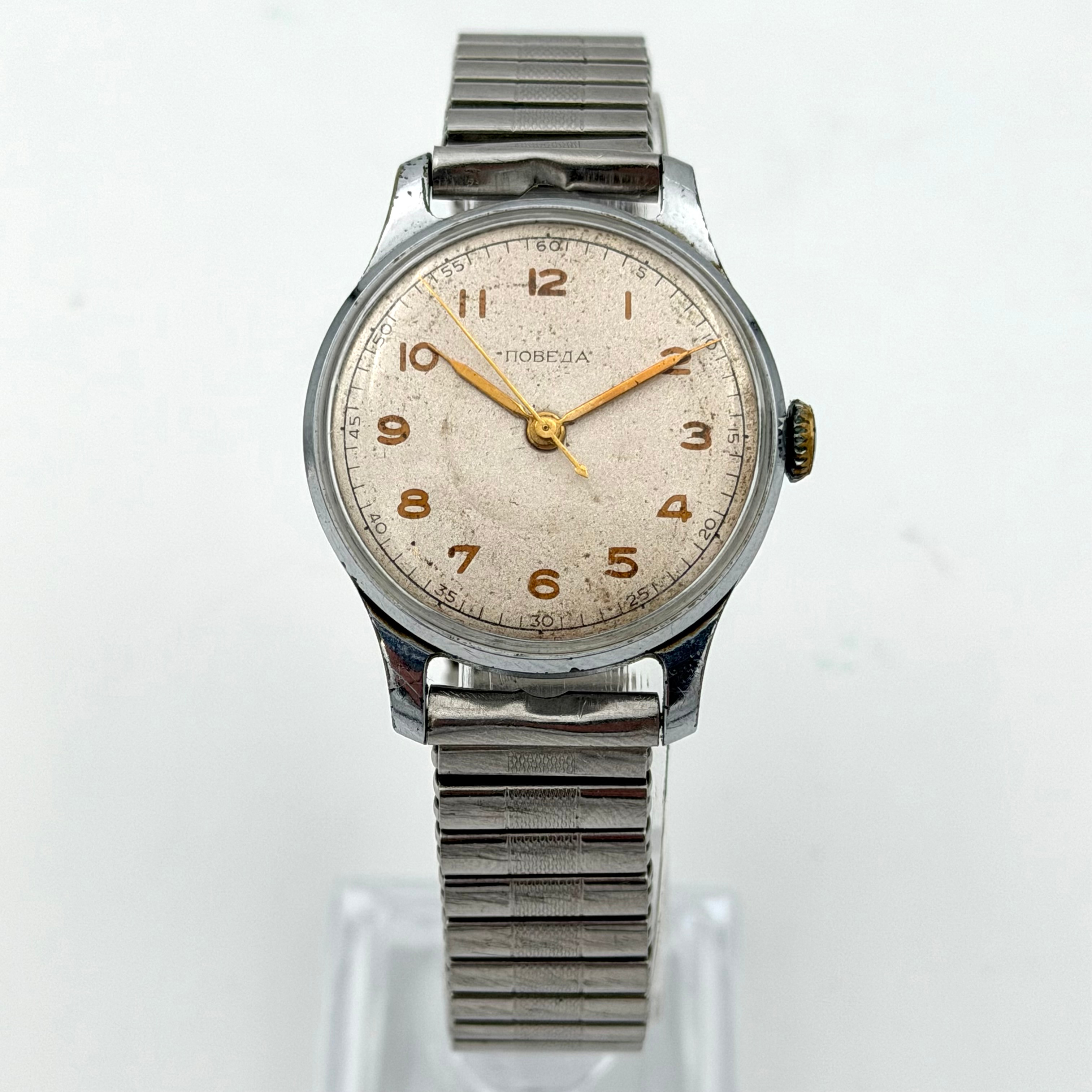 POBEDA, armbandsur, 1950-tal, manuell, stål.