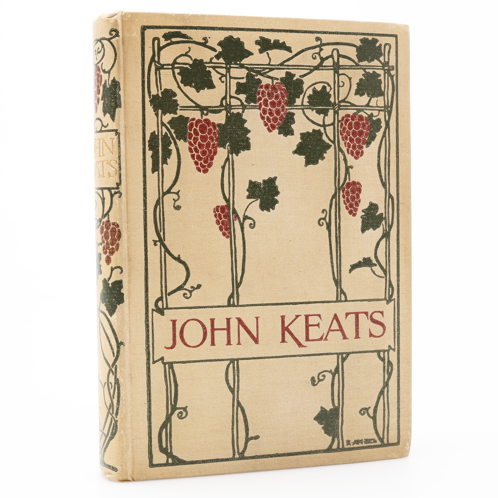 JOHN KEATS POEMS 1897 - JUGEND- ILLUSTRERADE AV ROBERT ANNING BELL OCH HANDKOLORERADE AV MISS GLORIA CARDEW.