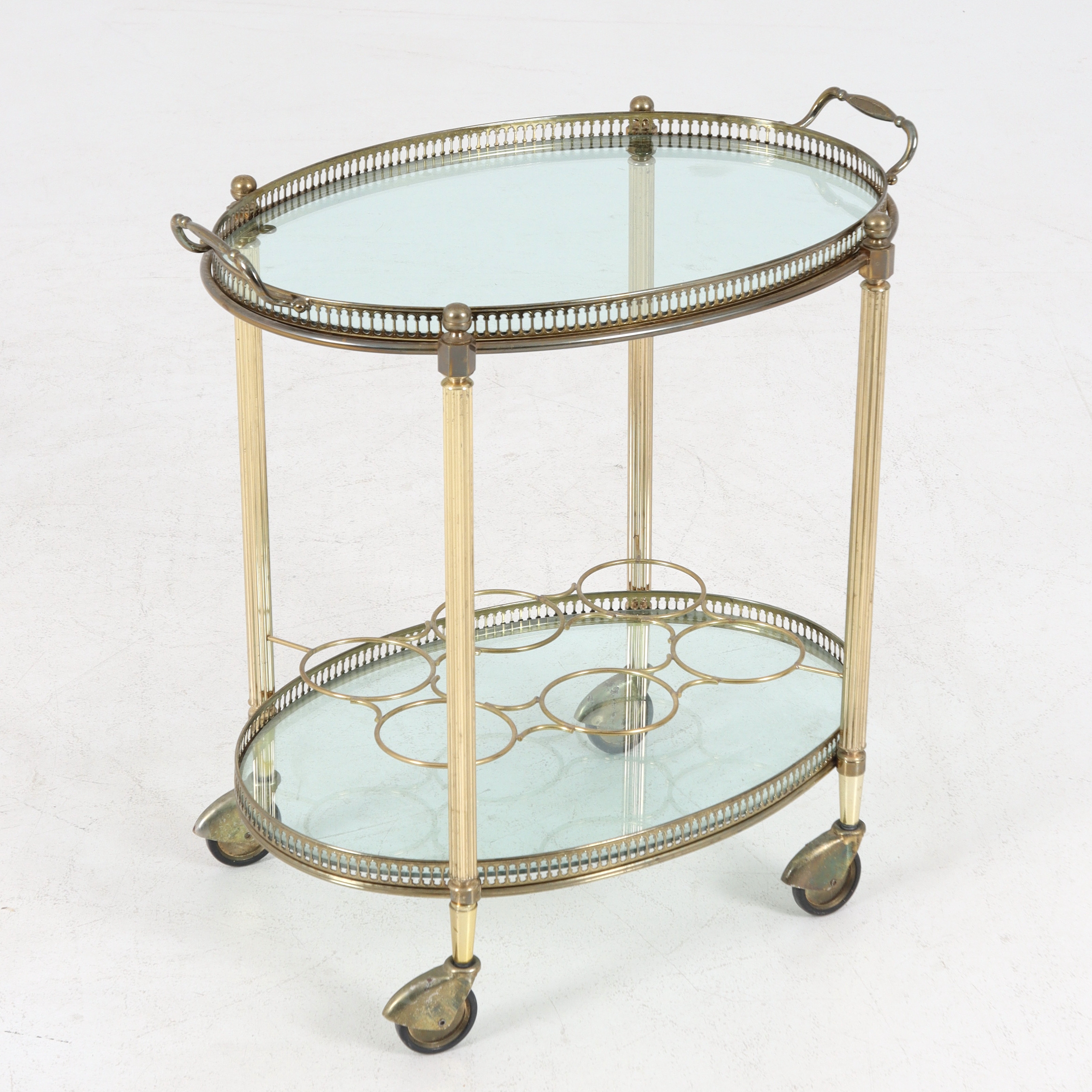 DRINKVAGN, metall och glas, 1900-talets andra hälft.