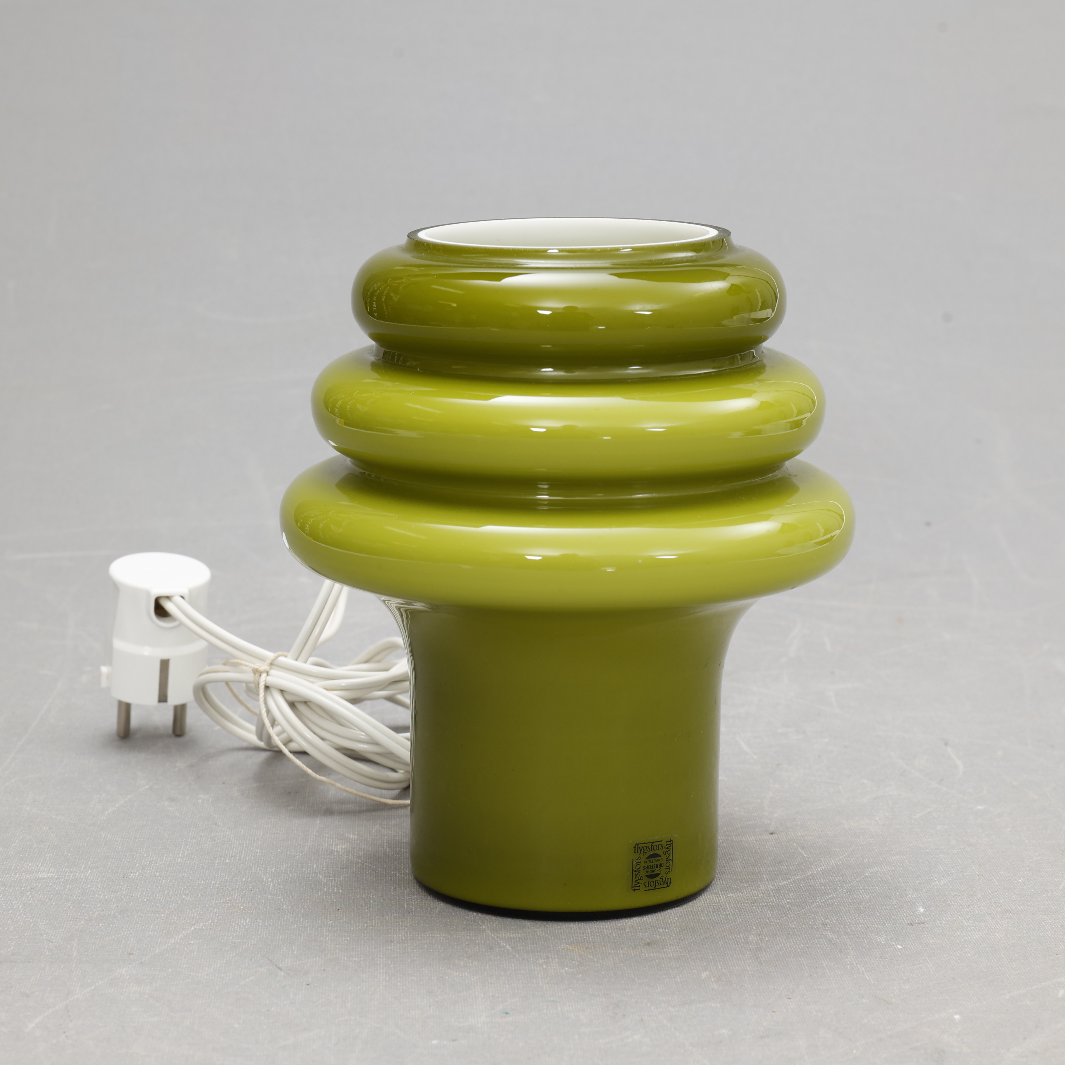 BORDSLAMPA, glas, Flygsfors, 1970-tal.