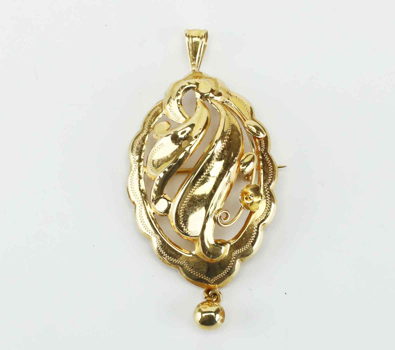 HÄNGE/BROSCH, Guld 18K.