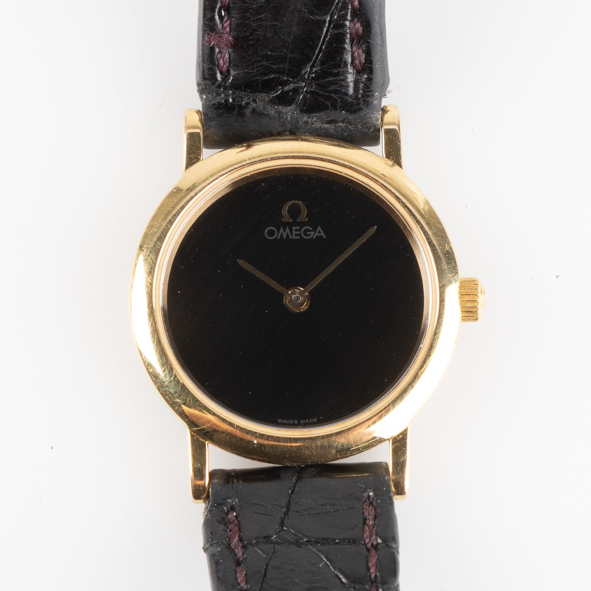 OMEGA, De Ville, damarmbandsur, 22 mm, guld på stål, ca 1989.