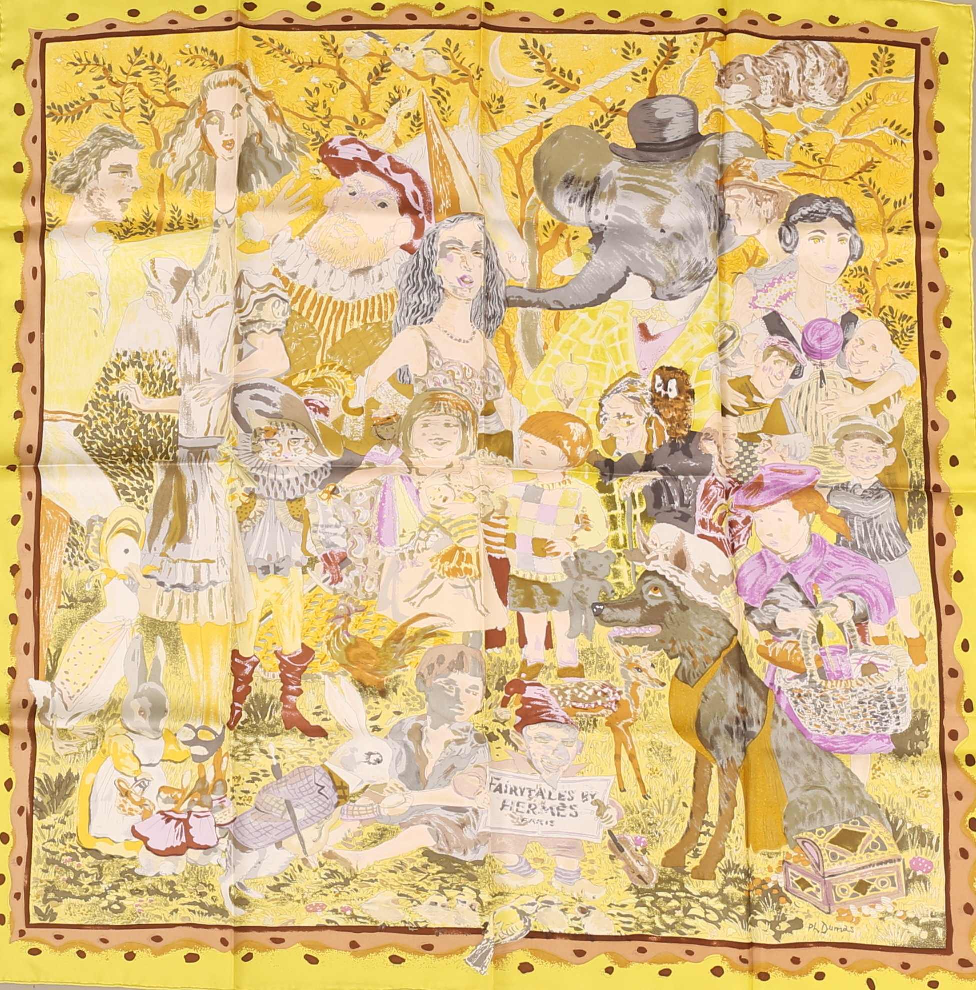 HERMÈS. Scarf, "Fairytales by Hermès", SIDEN.