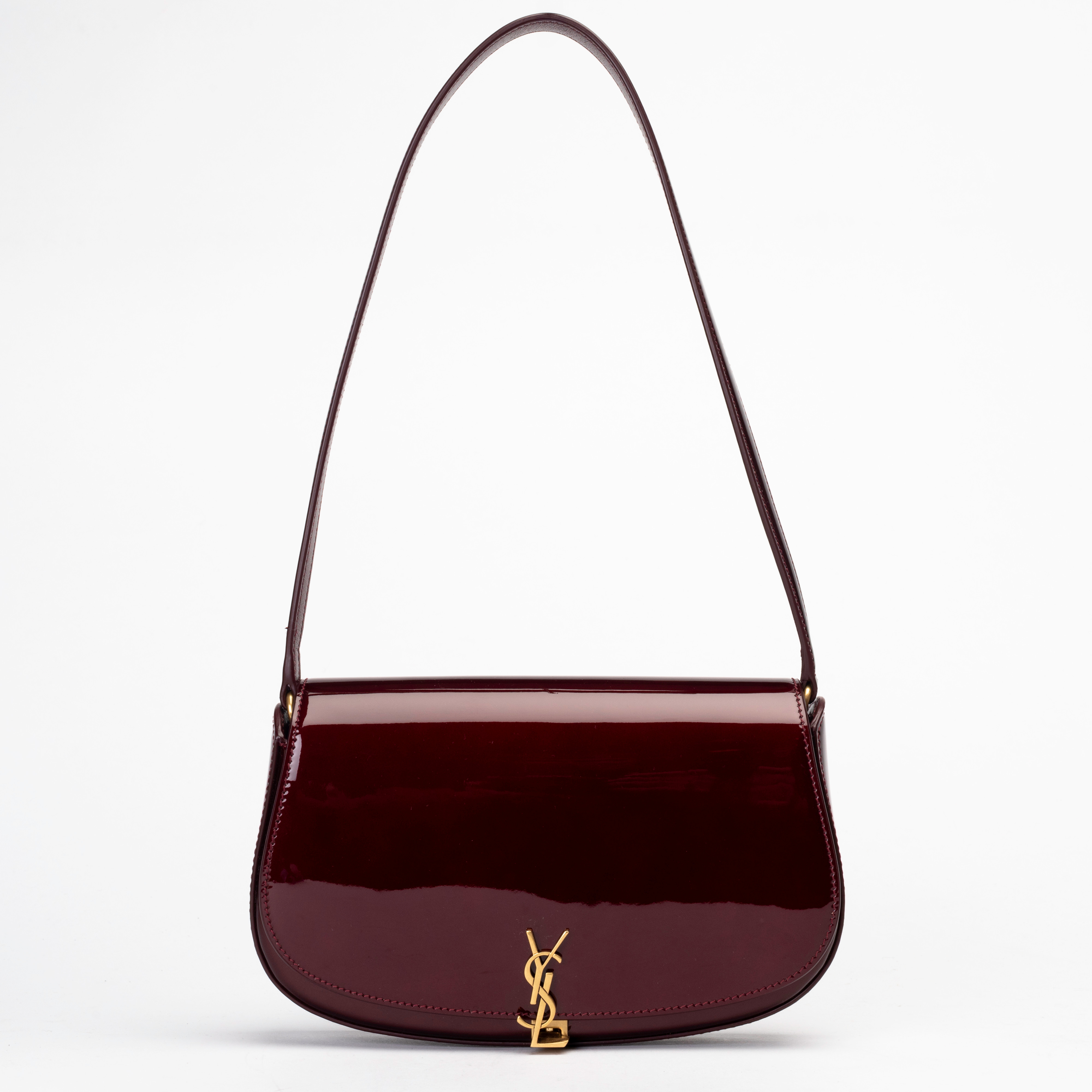 SAINT LAURENT. Handväska, Voltaire Mini patent leather shoulder bag.