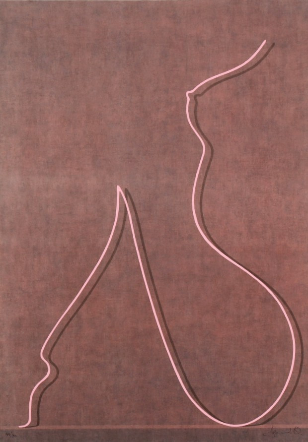 JOHANNES OLSSON. Blandteknik, "Pigalle" numrerad 43/170, signerad Johannes O.