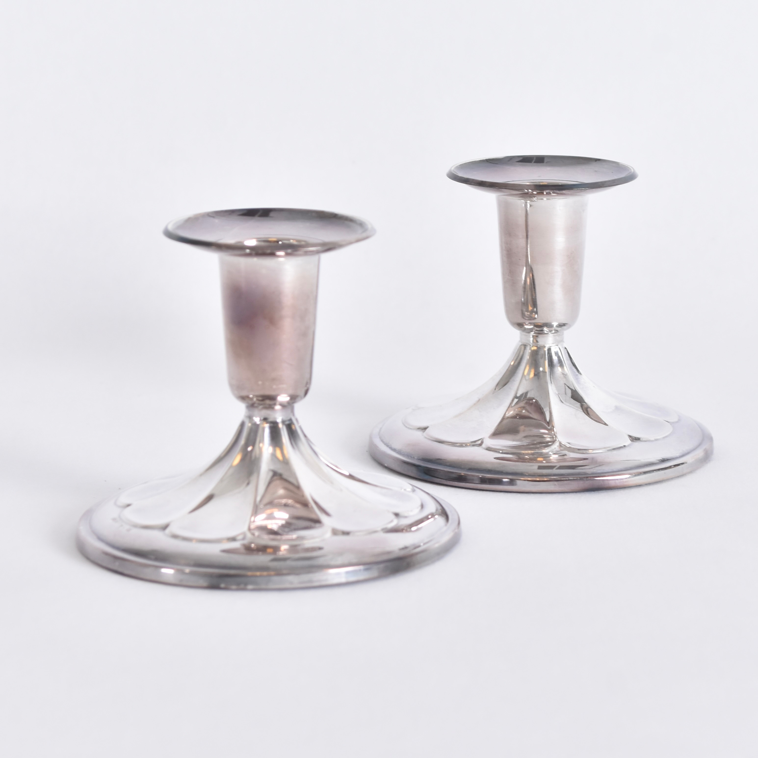 LJUSSTAKAR, 1 par, silver, Ceson Göteborg 1967-68.